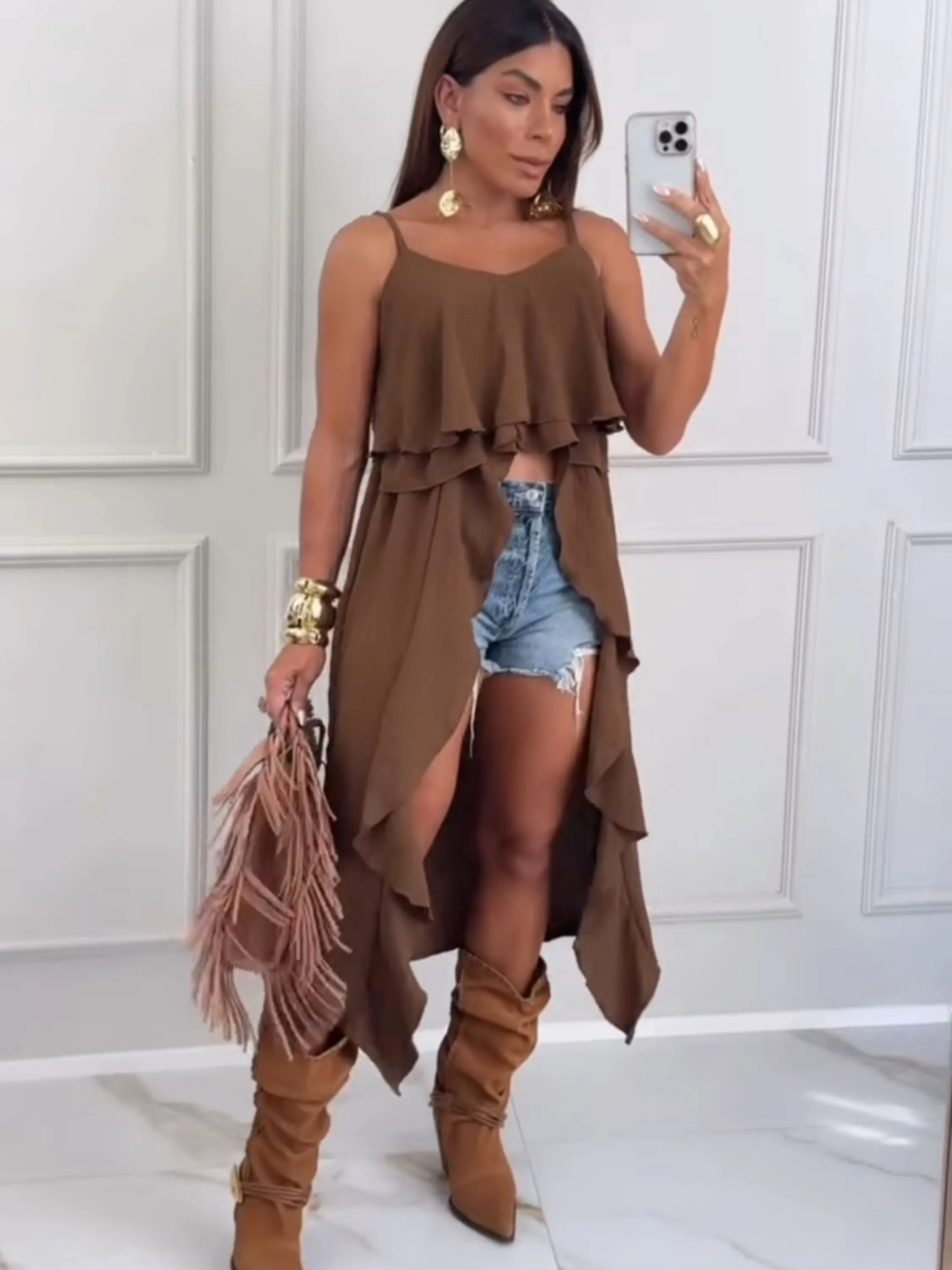 Boho chic rm duna tam único veste até gg