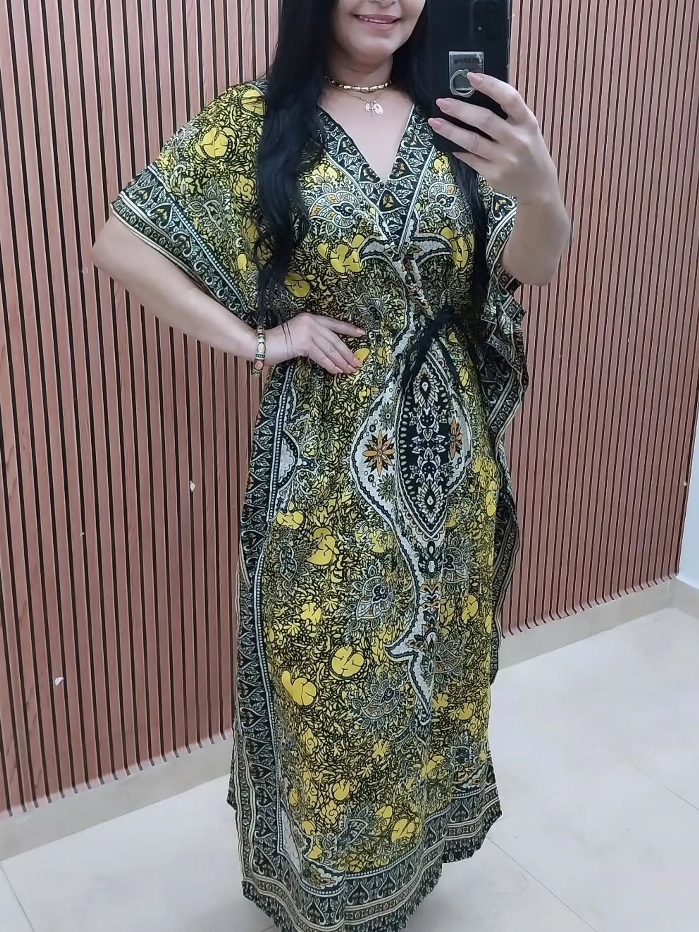 Vestido indiano em viscoseda