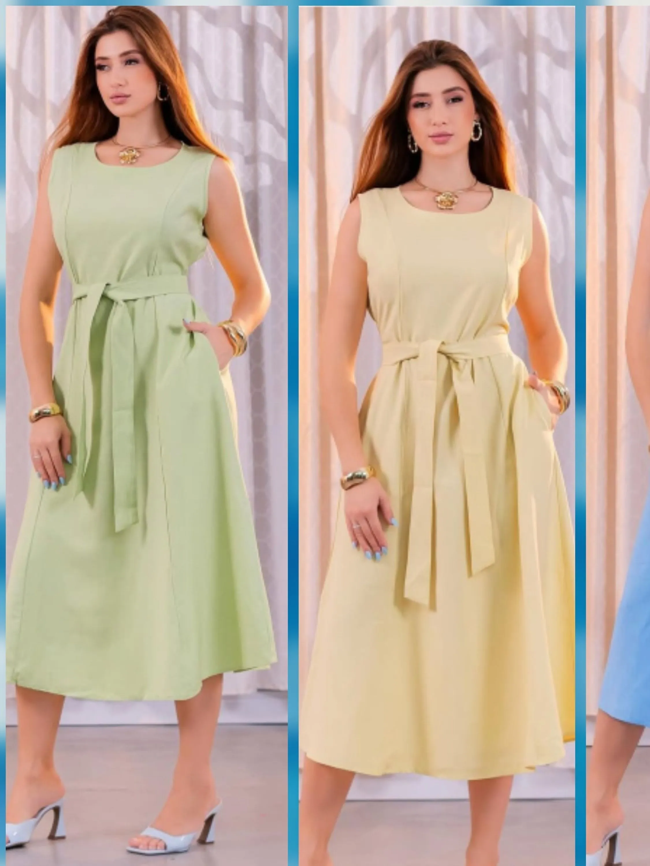 Vestido midi em tecido sensorial tam m e g