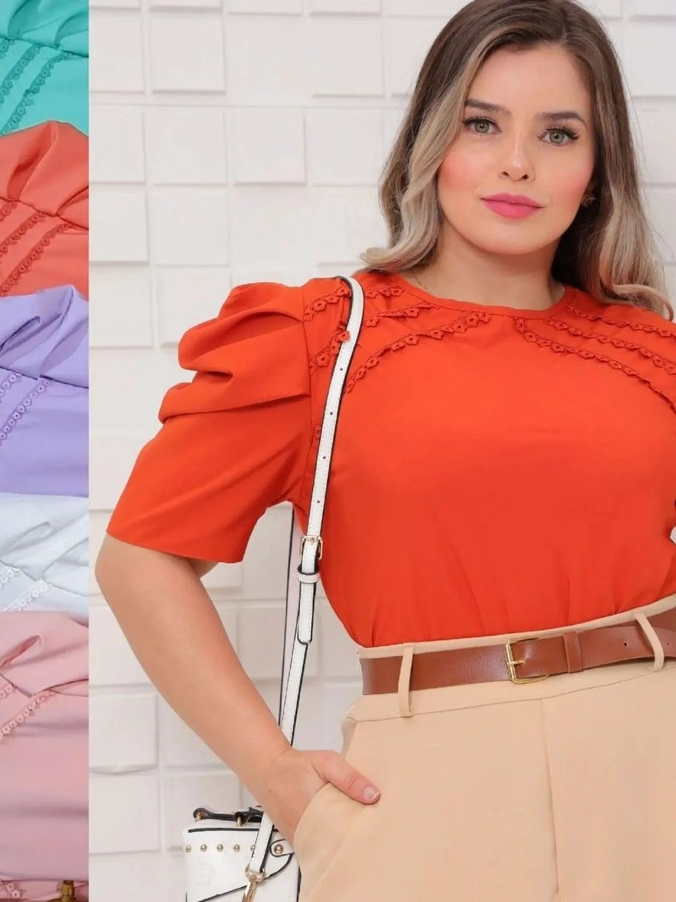 Blusa plus em duna