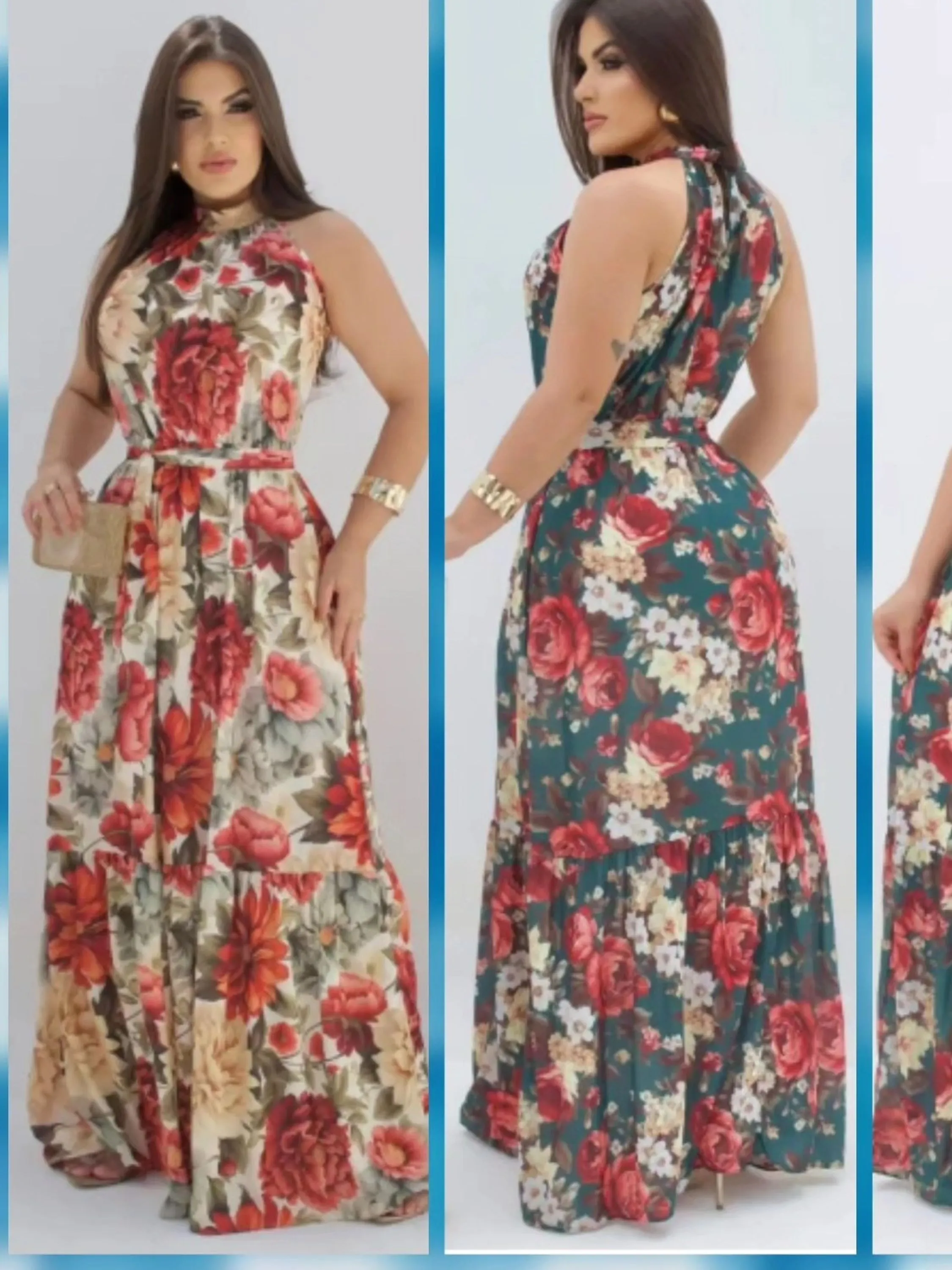 Vestido em fruit tam único