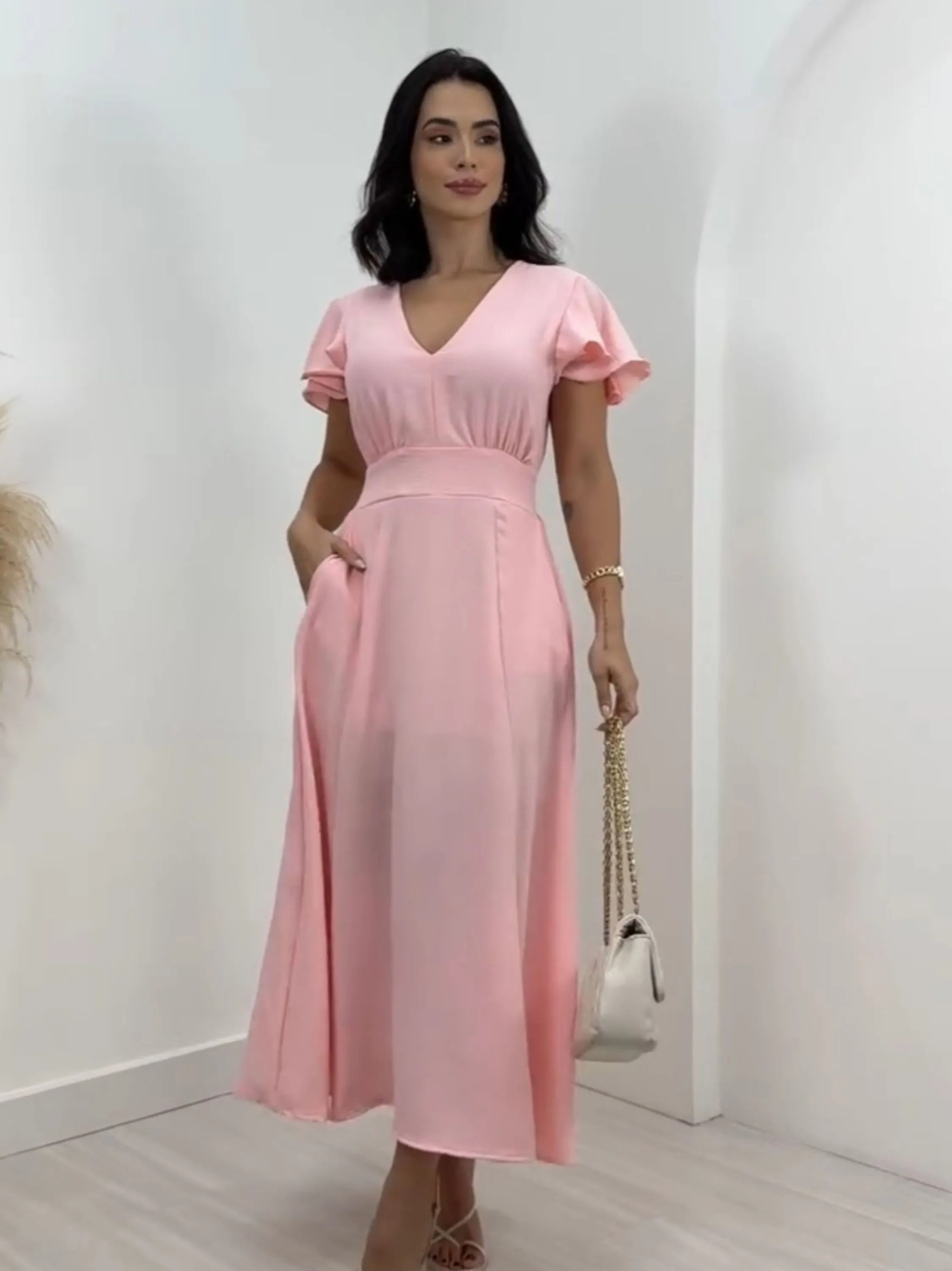 Vestido em viscolinho