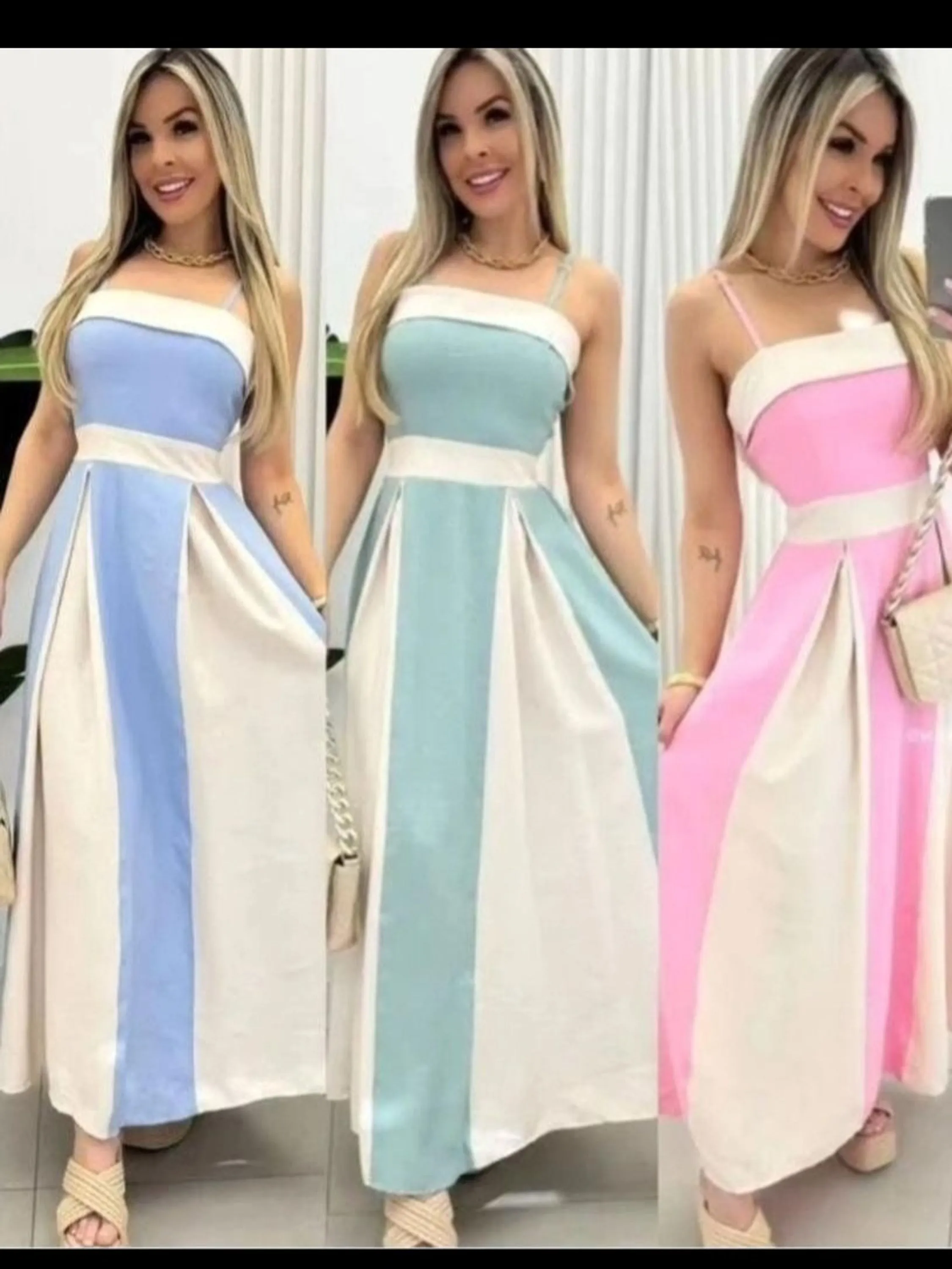 Vestido bicolor em sensoriale