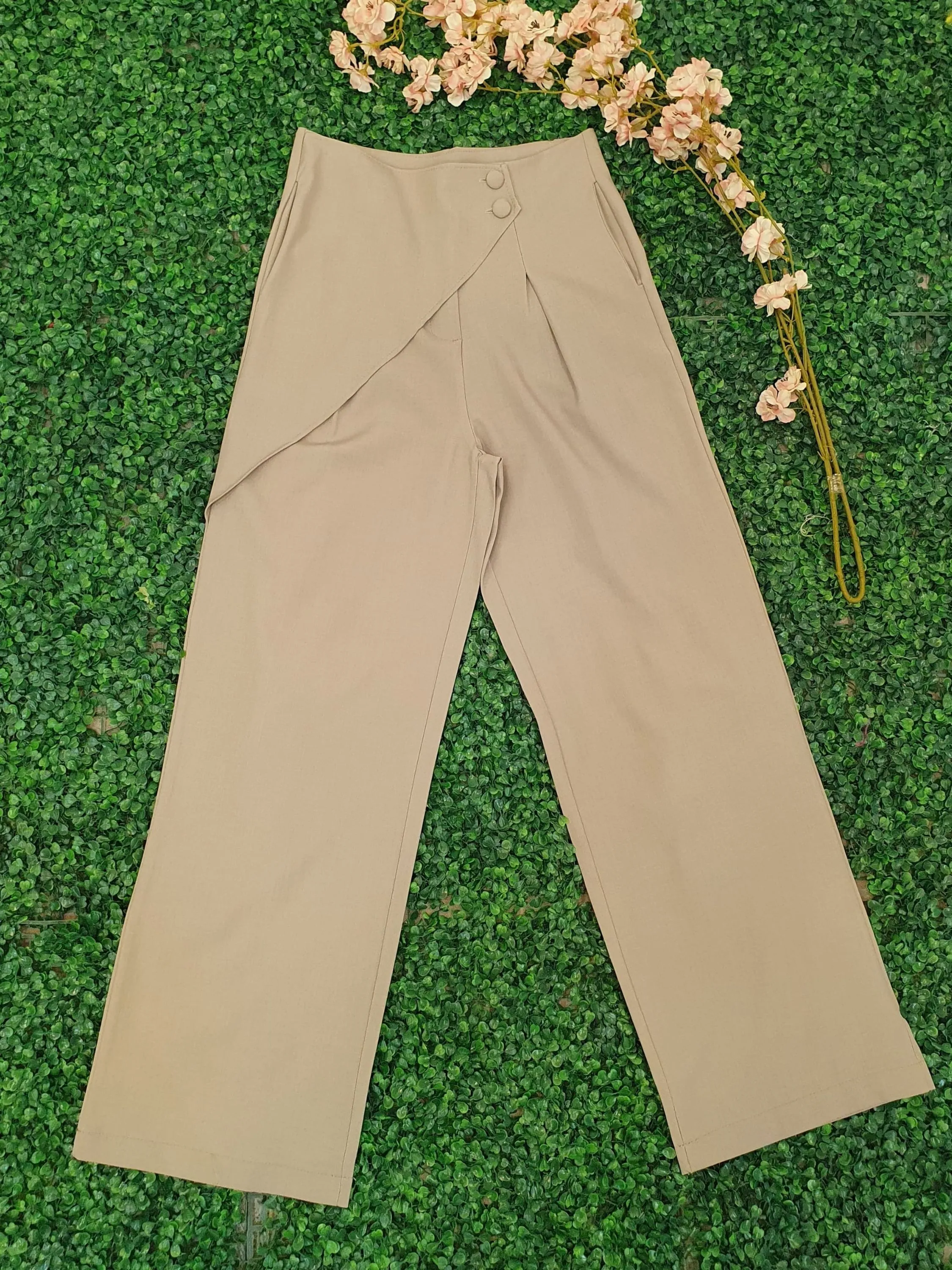 Domi Modas Calça feminina estilo social pantalona 88100