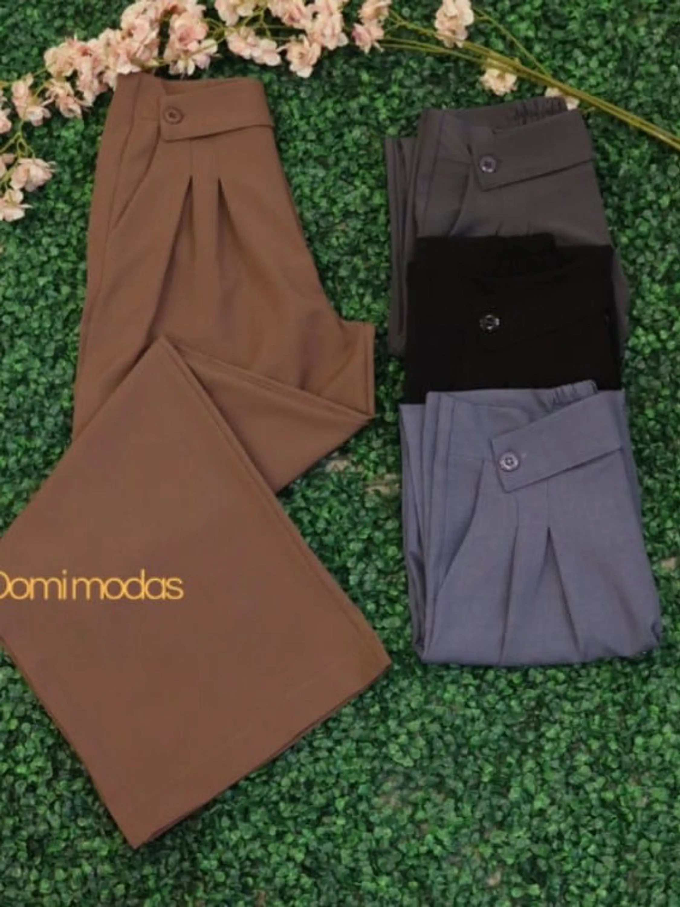 Domi Modas- Calça Pantalona Luis Twill 88400