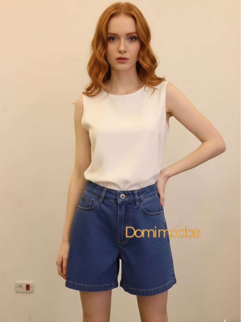 Domi Modas Short Jeans Feminina 91115