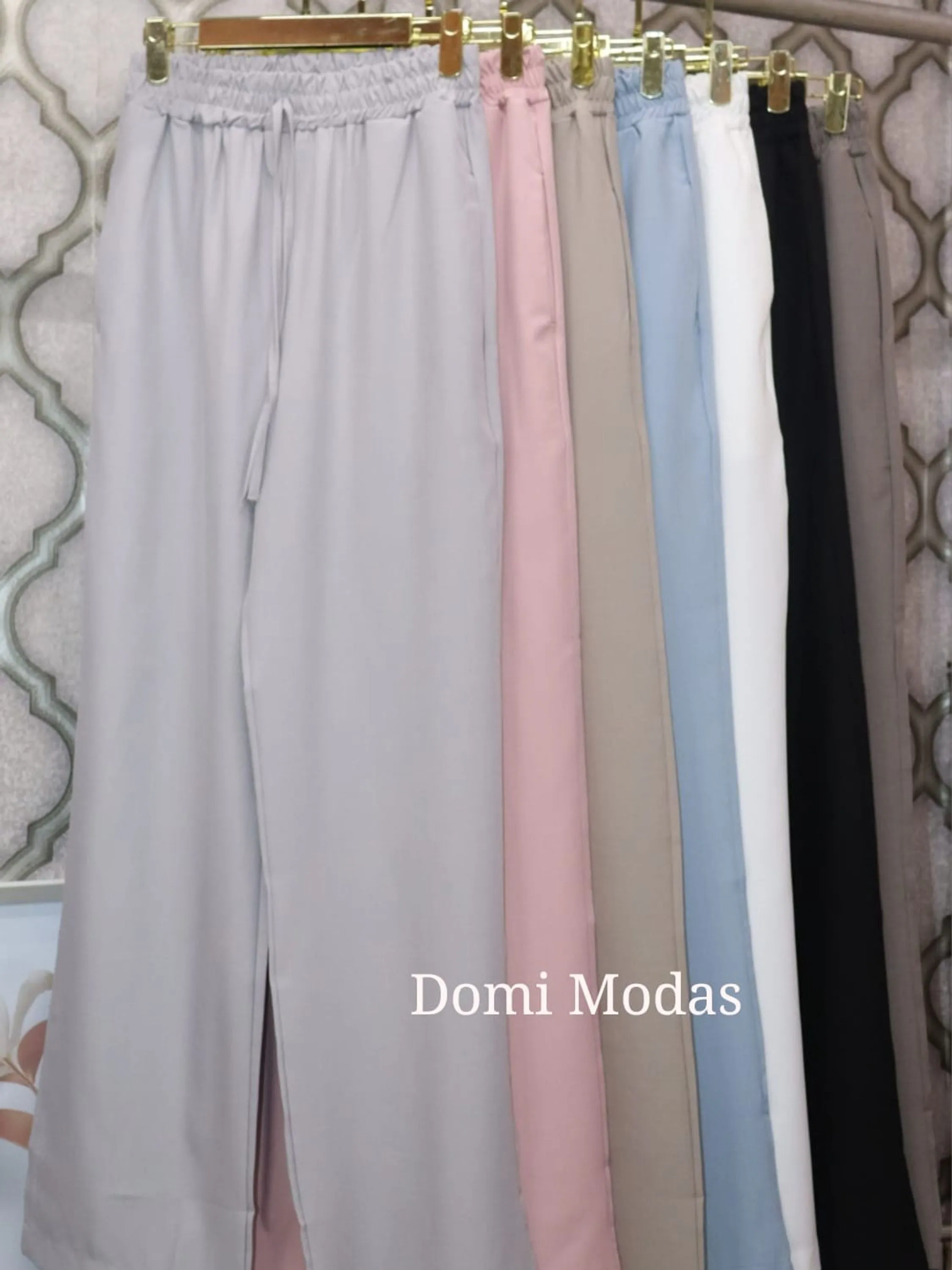 DOMI MODAS Calça Pantalona Luis Twill Estilosa Tendencia de Moda 2025 LT8435