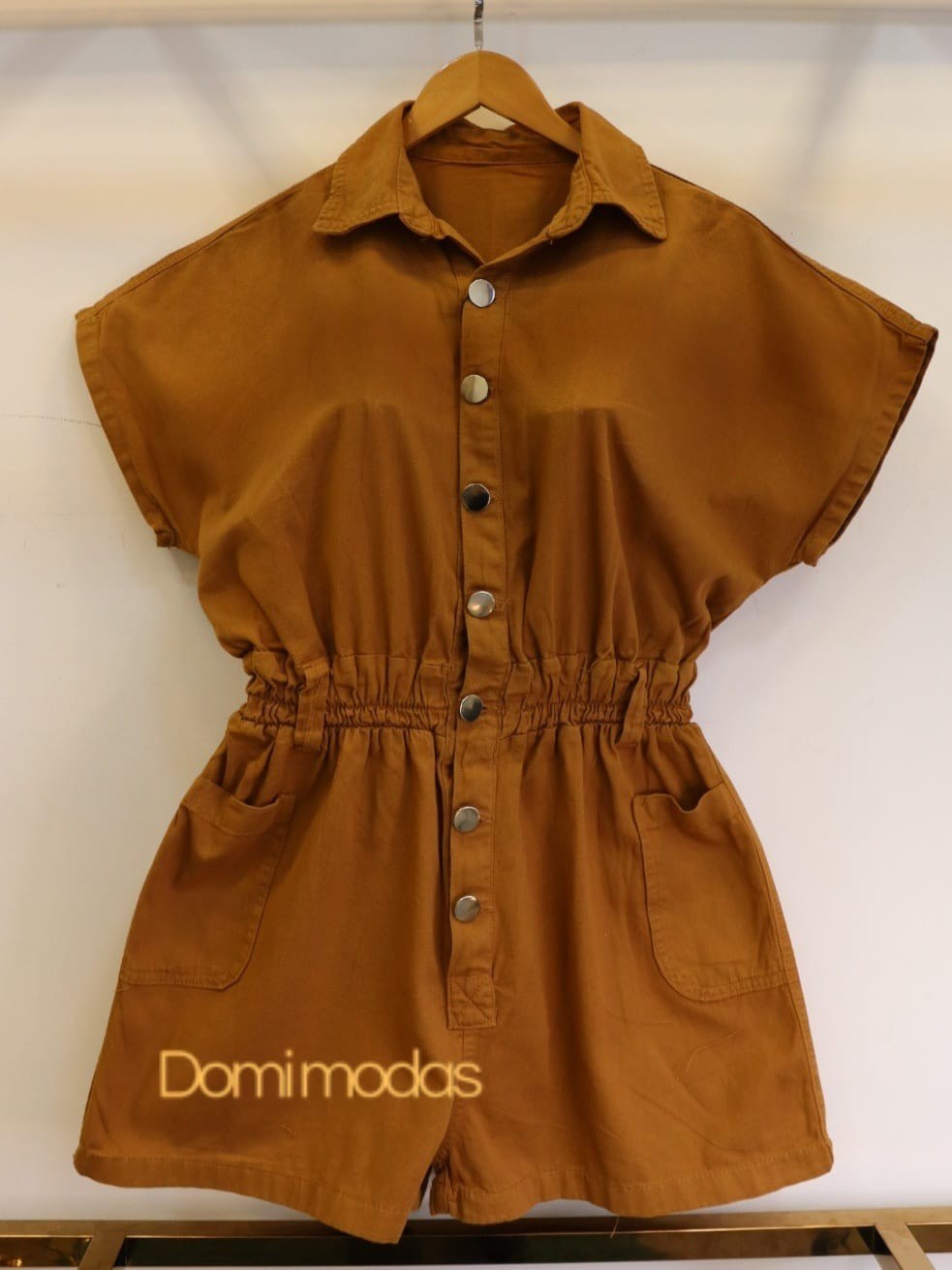 Domi Modas Macacão Jeans Feminino 91117