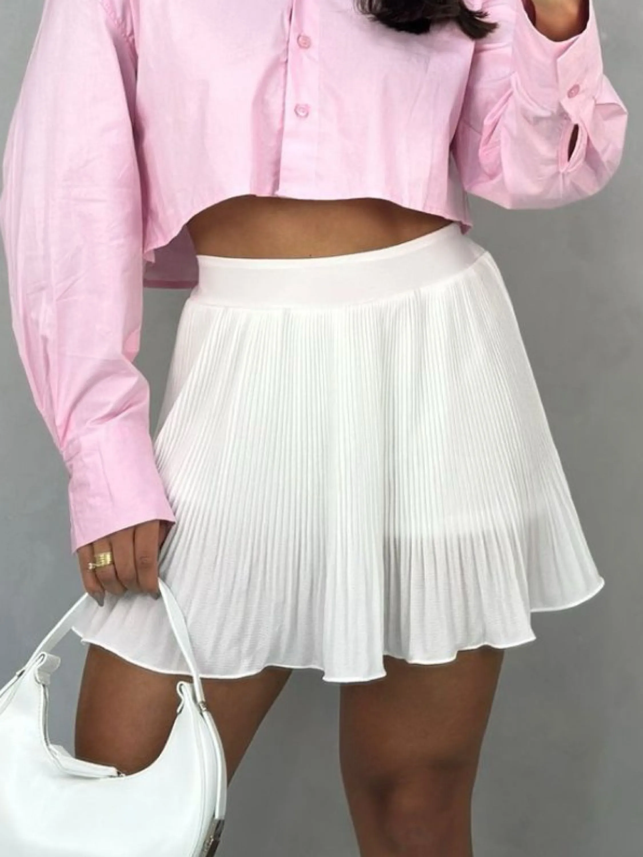 Shorts plissada