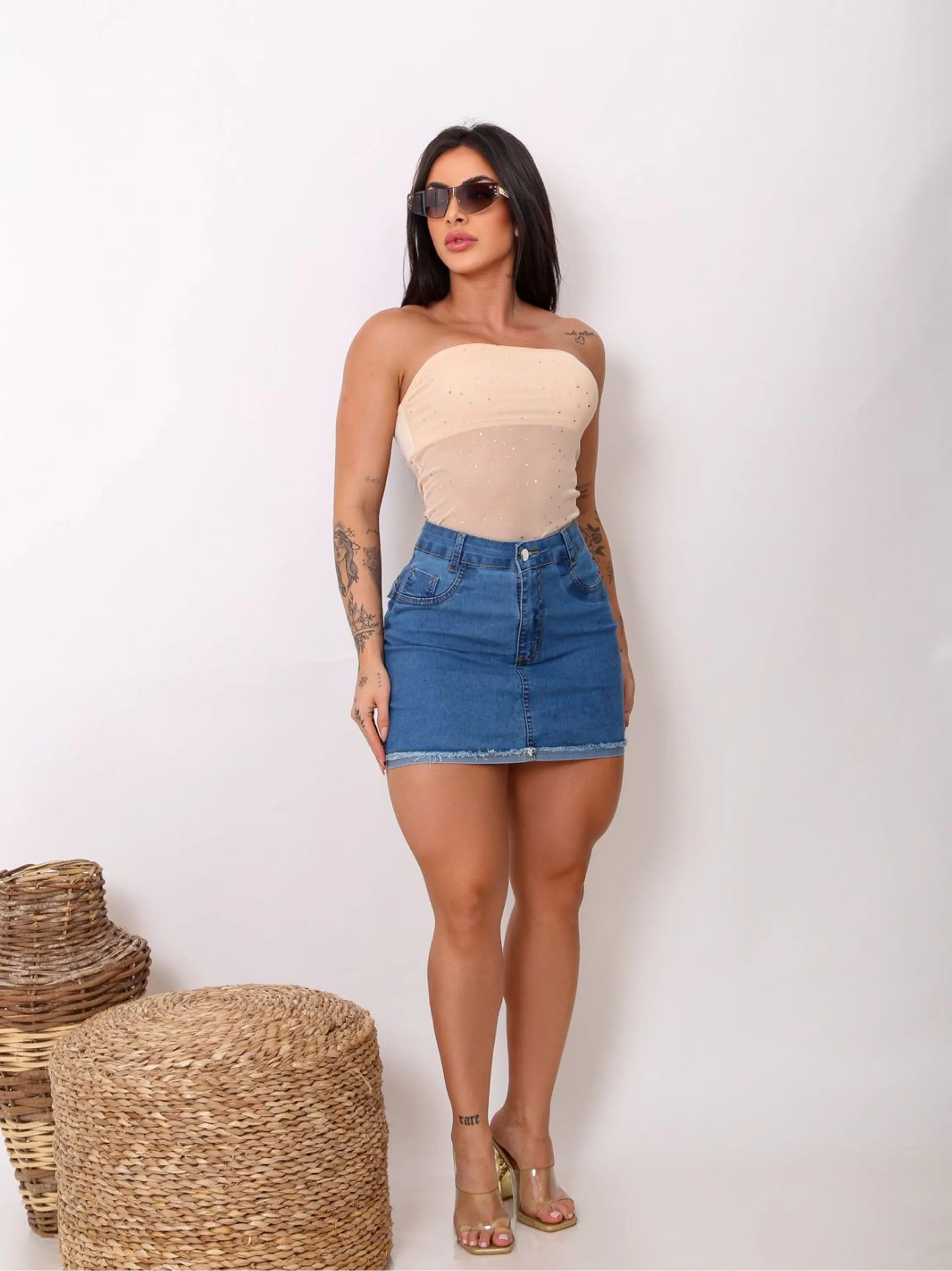 Saia jeans