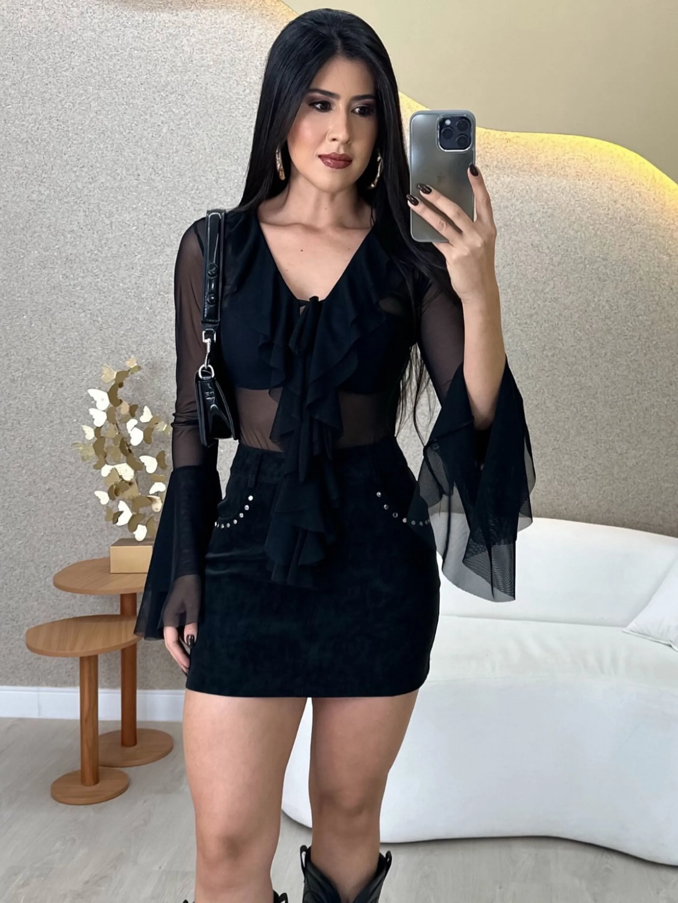 Body boho tule com suplex