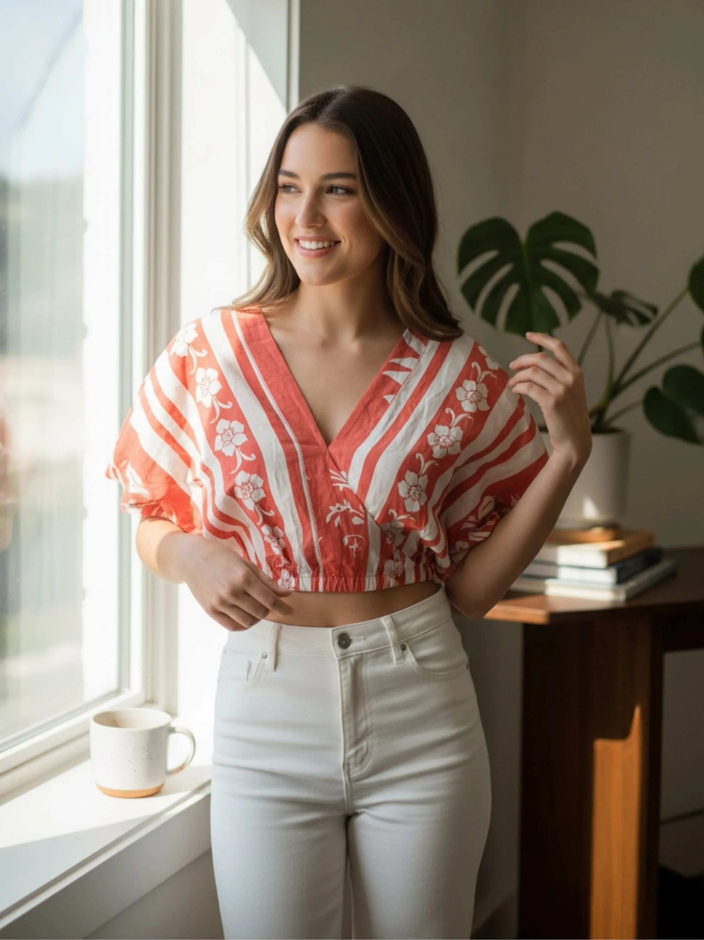 Cropped morcedo estampado