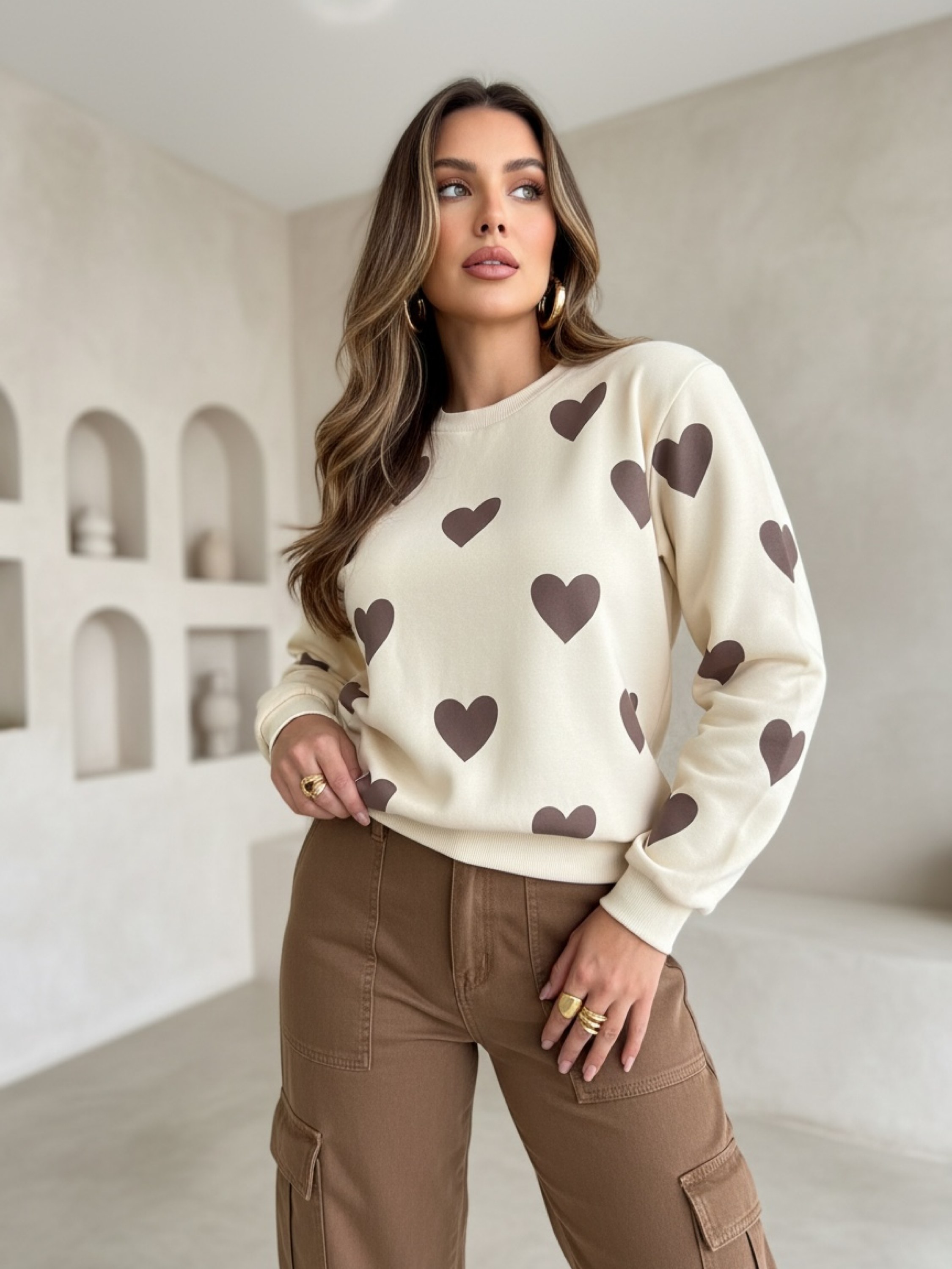 Blusa moletom coração