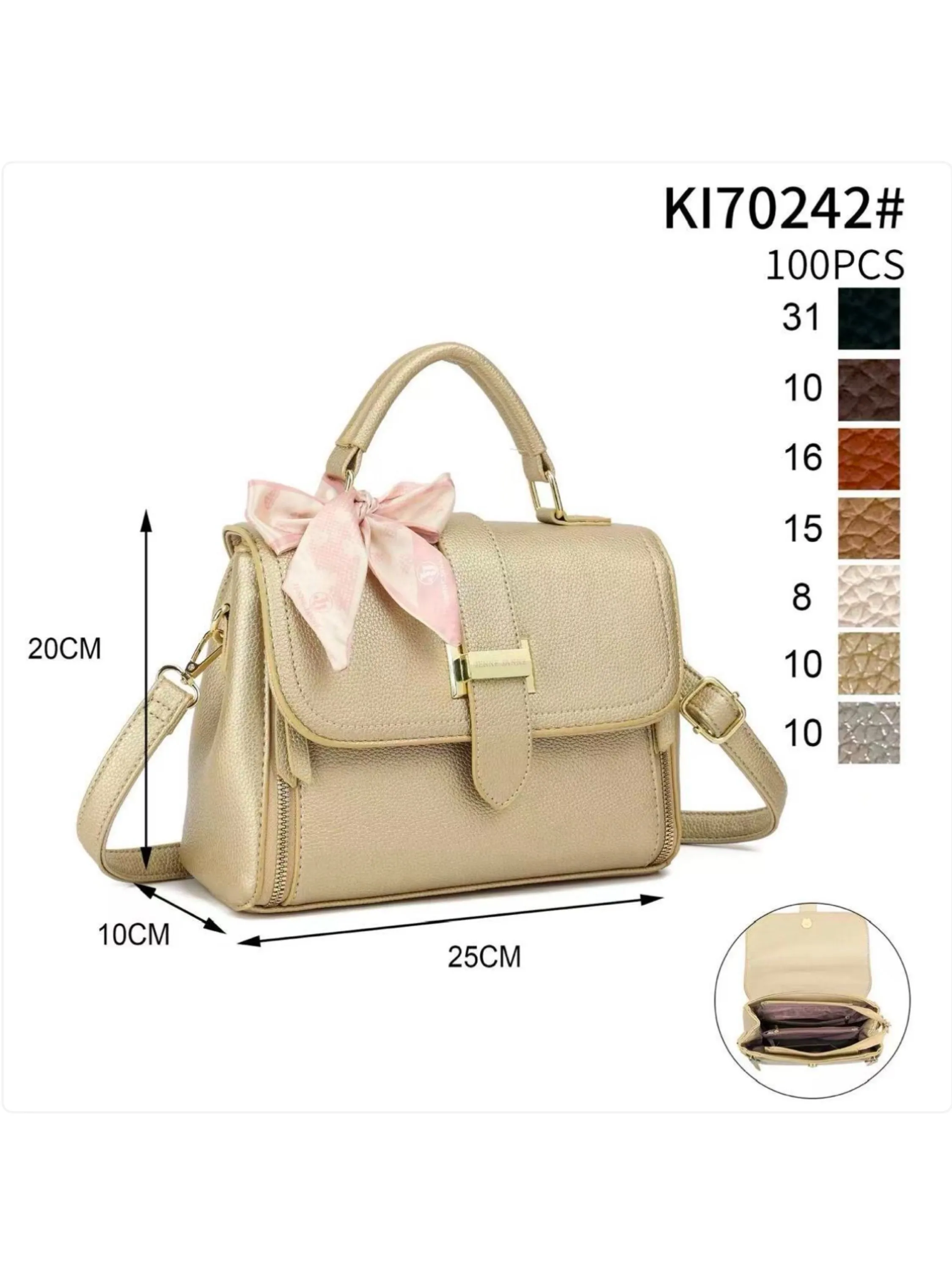 bolsa feminina com lenco 70242