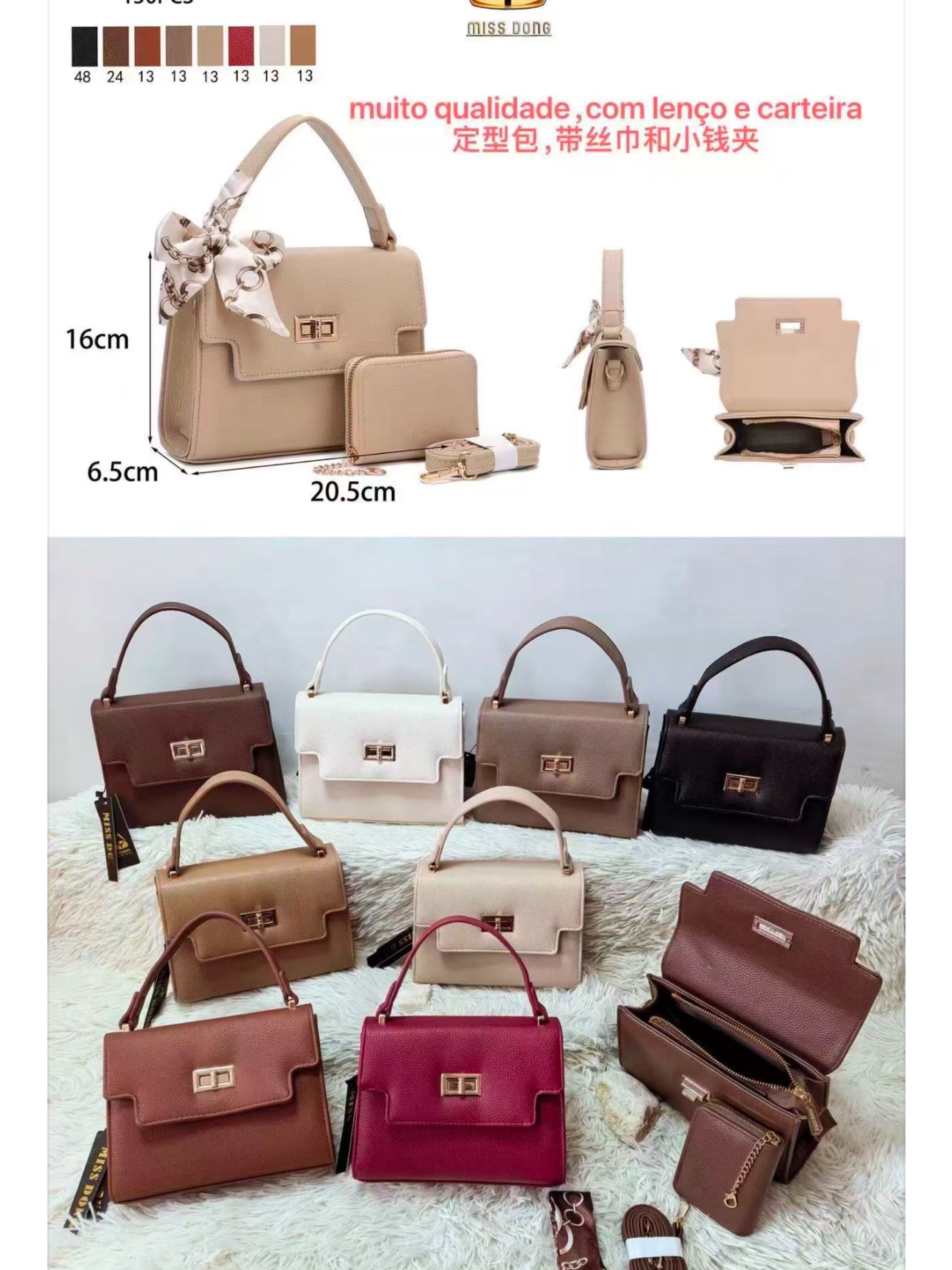 bolsa com carteira com lenco 221