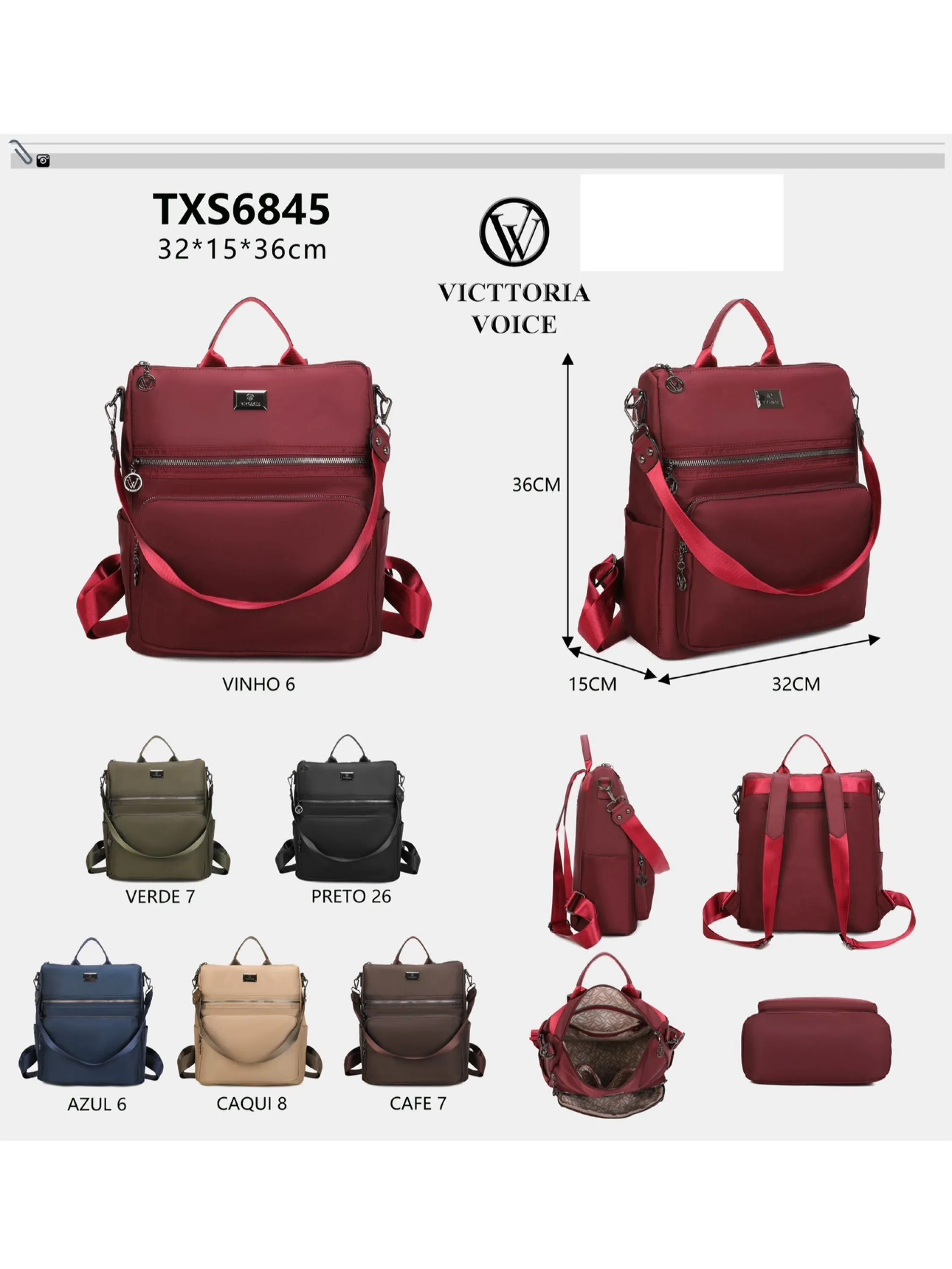 mochila nylon 6845