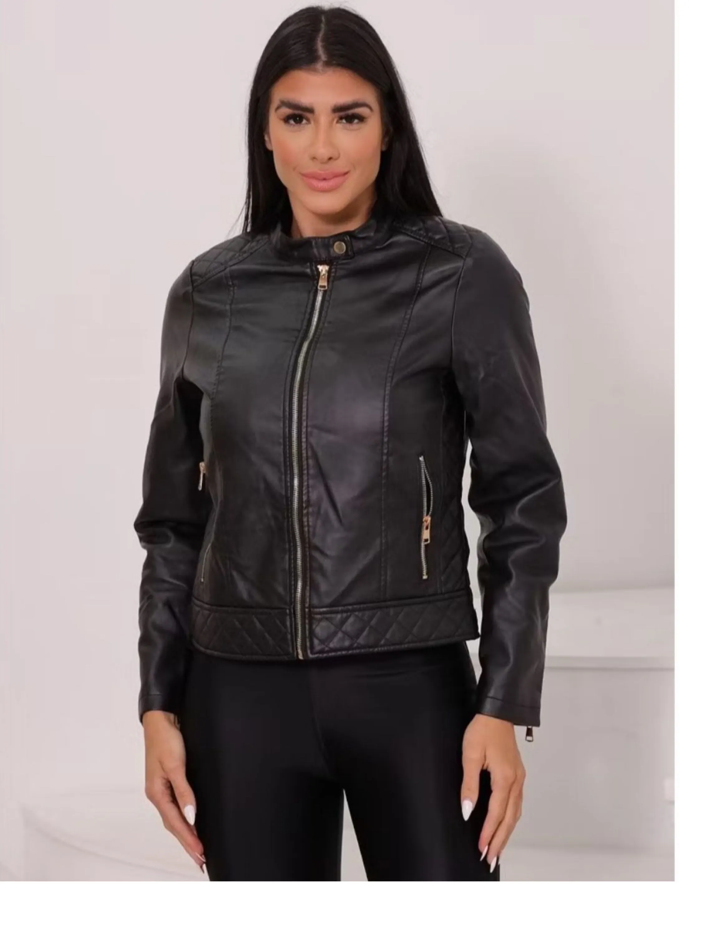 Jaqueta de couro feminina