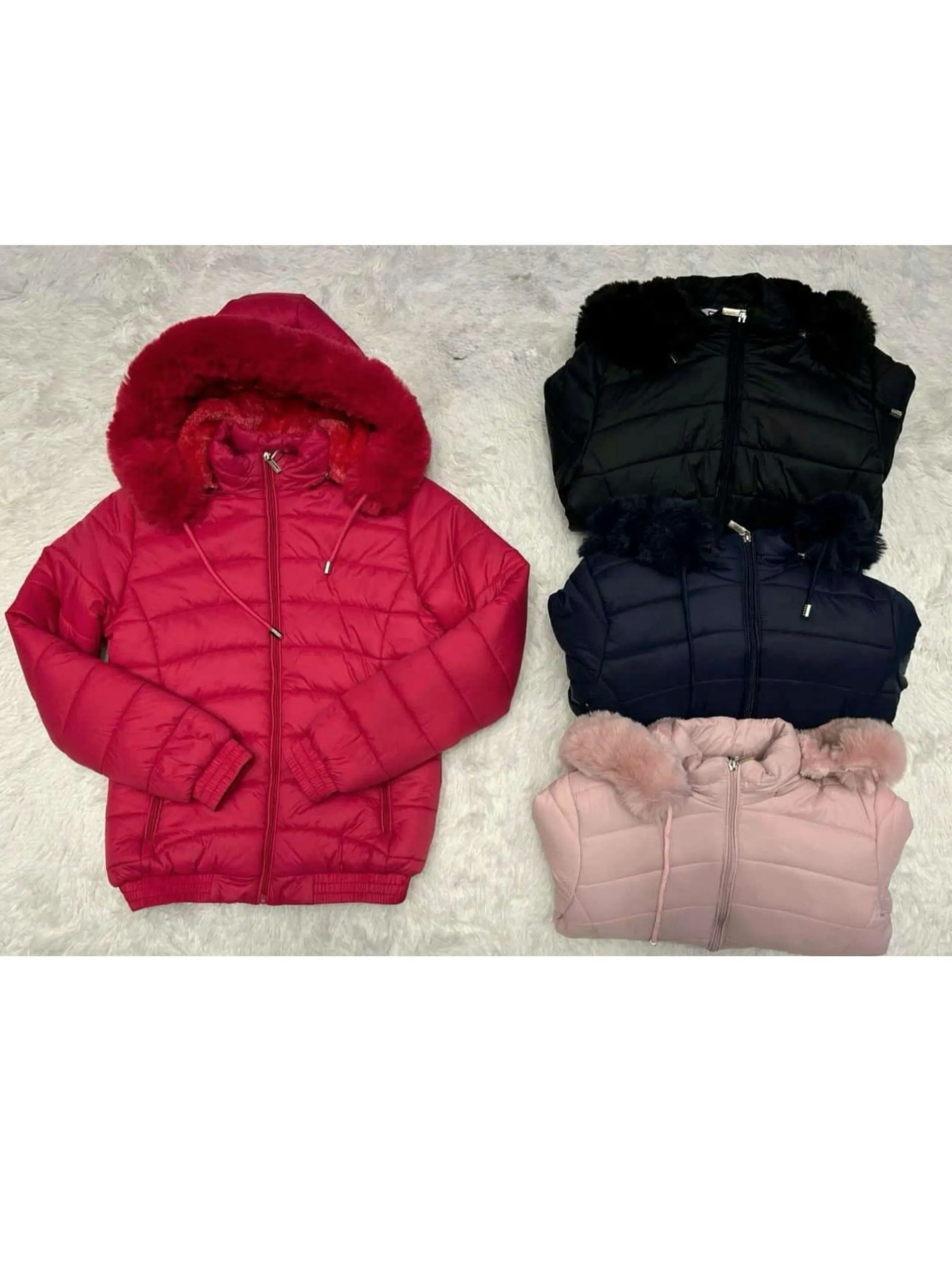 Jaqueta nylon forrada infantil menina