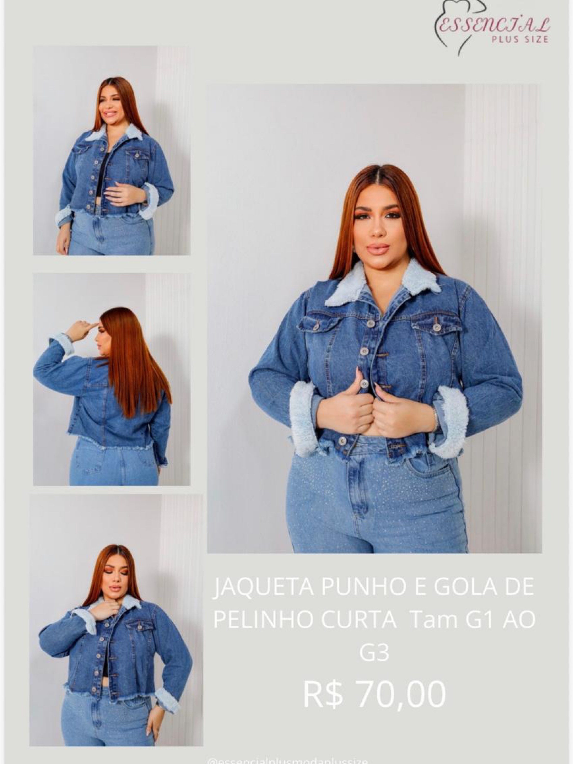 Jaqueta feminina plus size