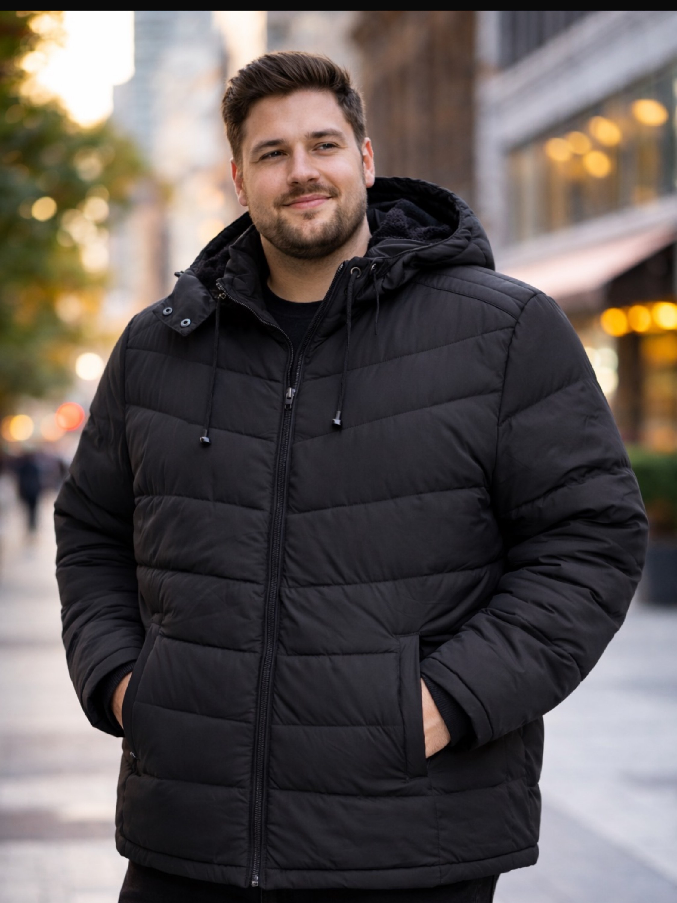 Jaqueta Bobojaco forrada com fone masculino plus size