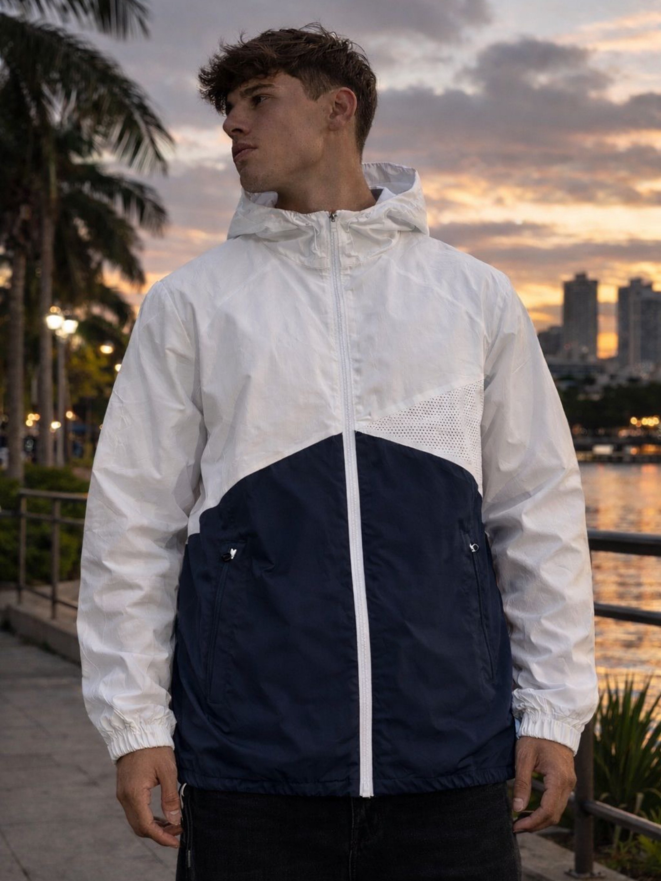 Jaqueta corta vento forrada masculino