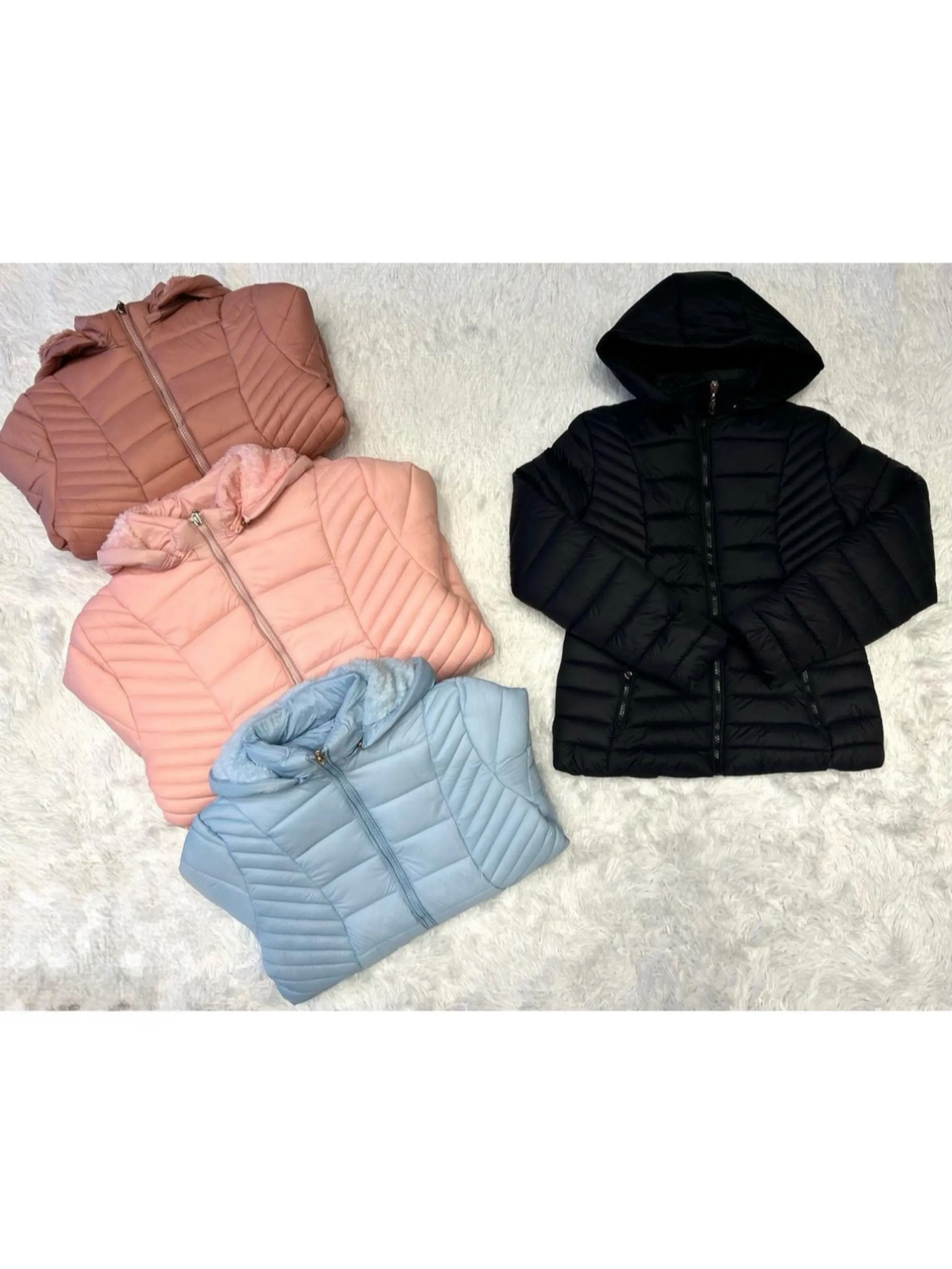Jaqueta nylon forrada infantil menina