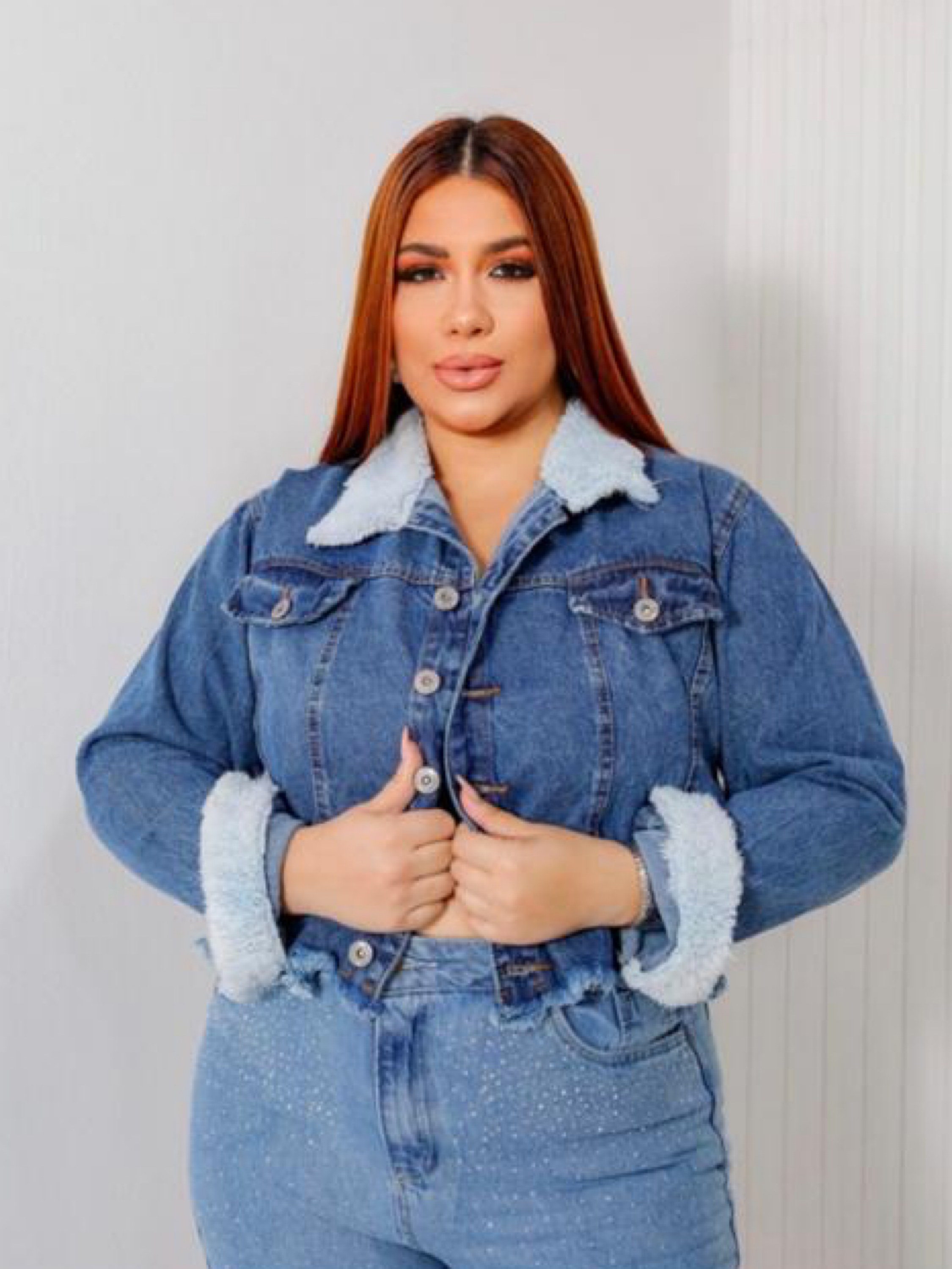 Jaqueta feminina plus size
