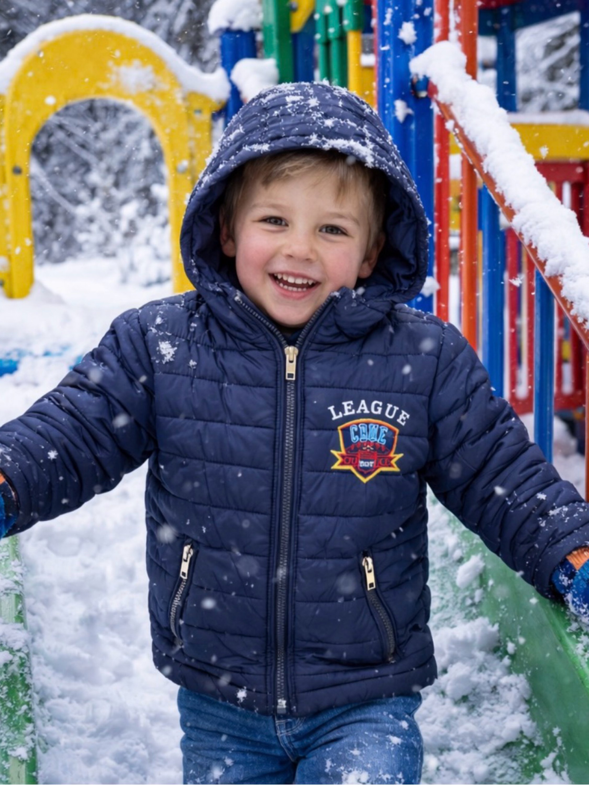 Jaqueta nylon forrada infantil menino