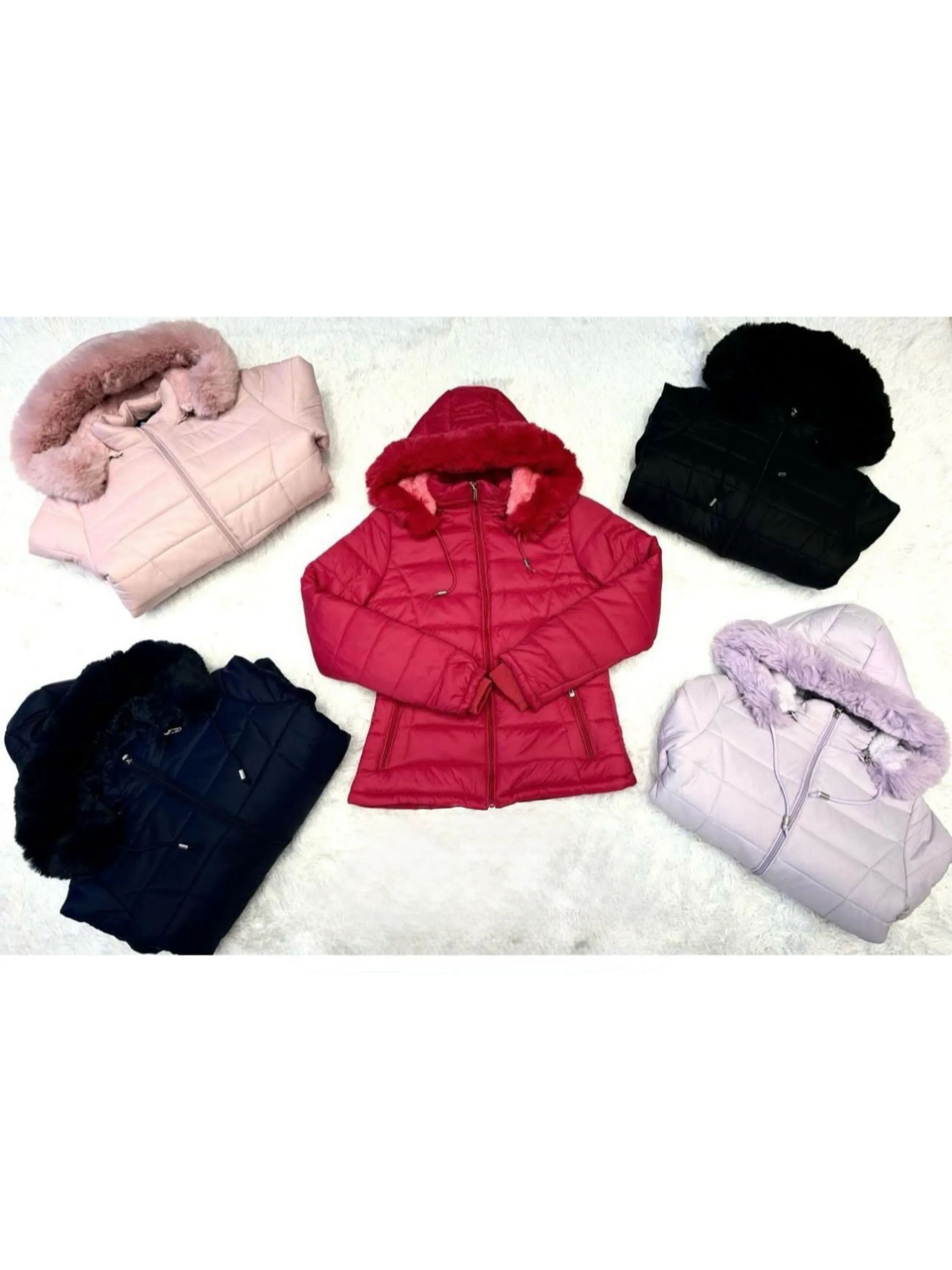 Jaqueta nylon forrada infantil menina