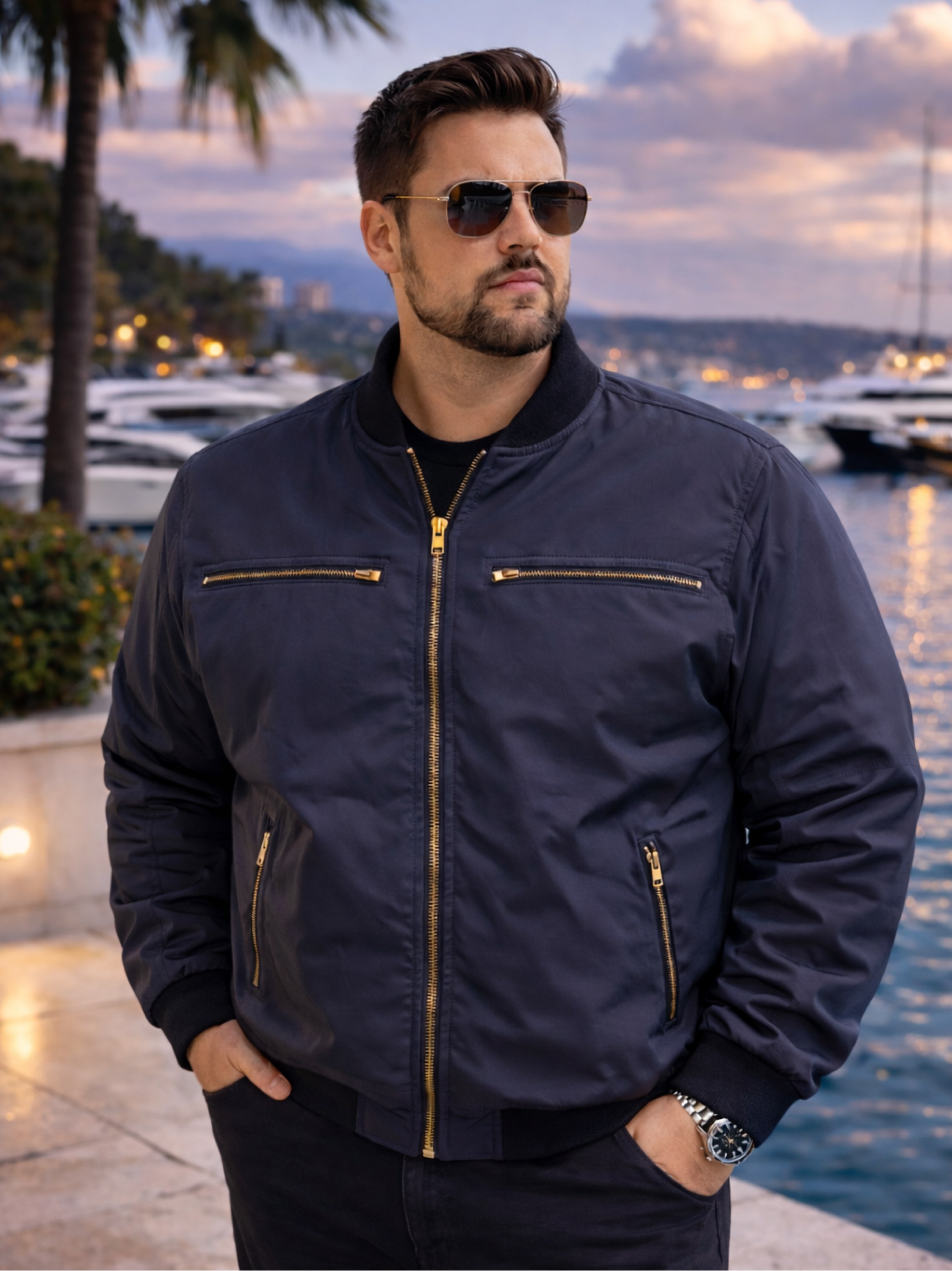 Jaqueta nylon masculina plus size