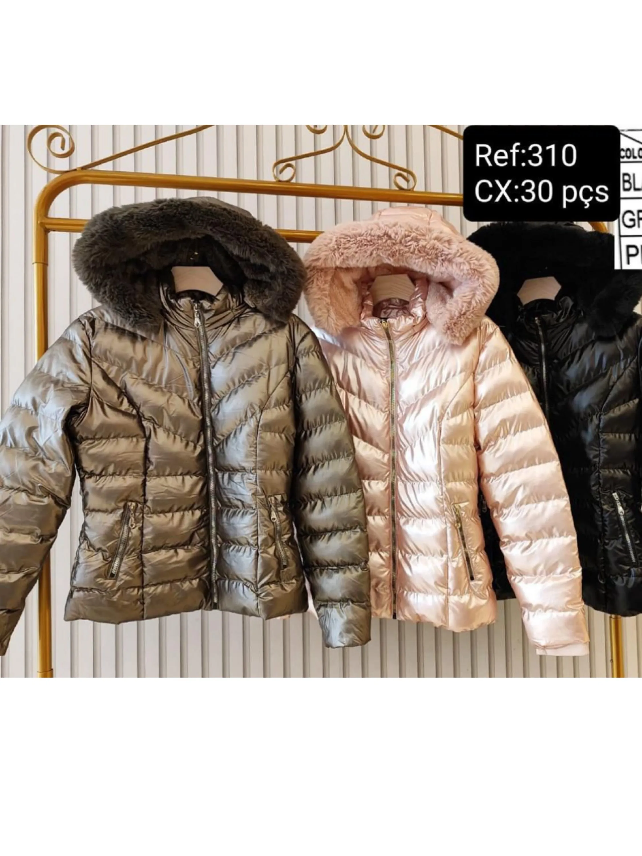 Jaqueta nylon forrada com toca