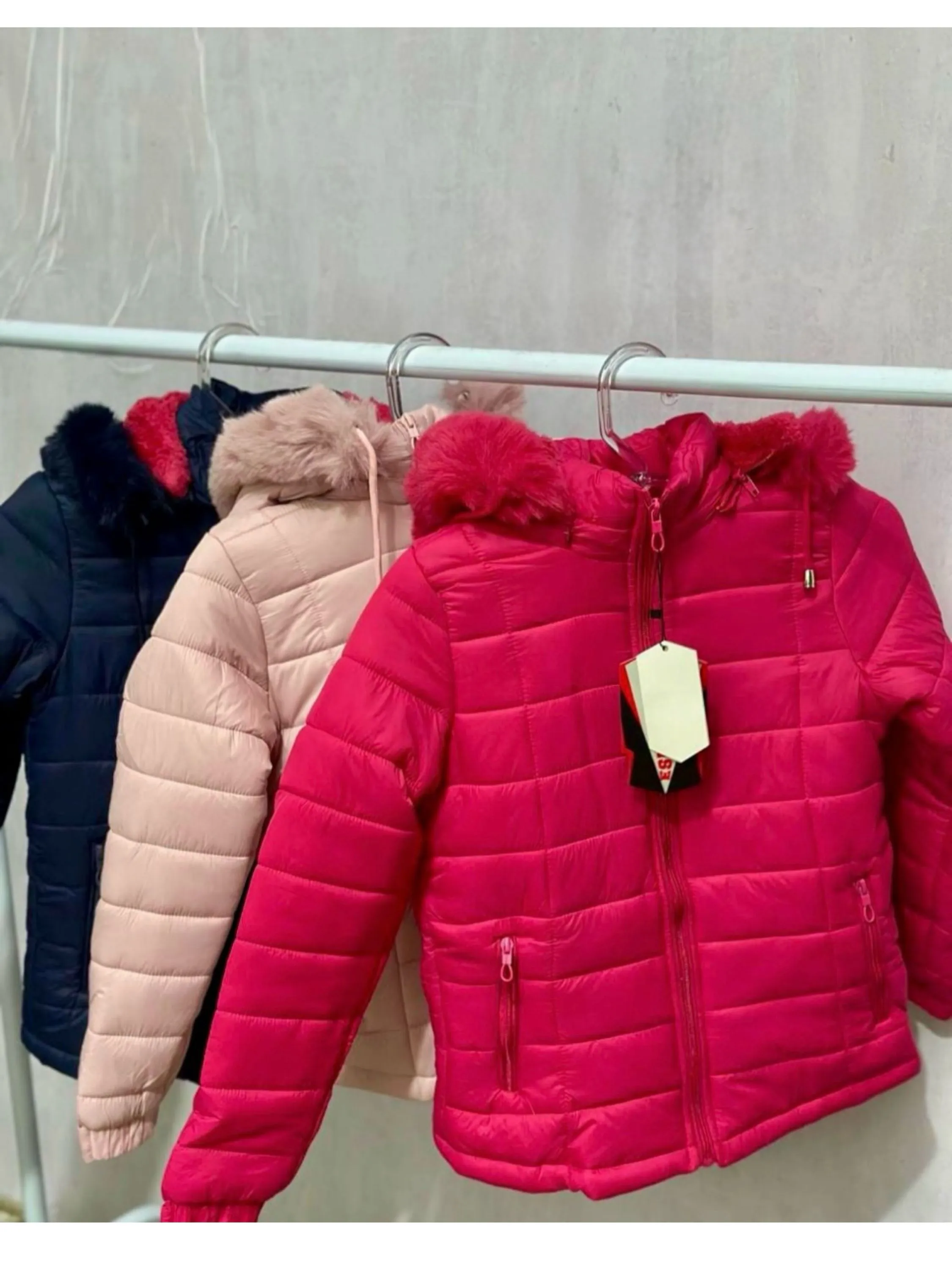Jaqueta nylon forrada infantil menina