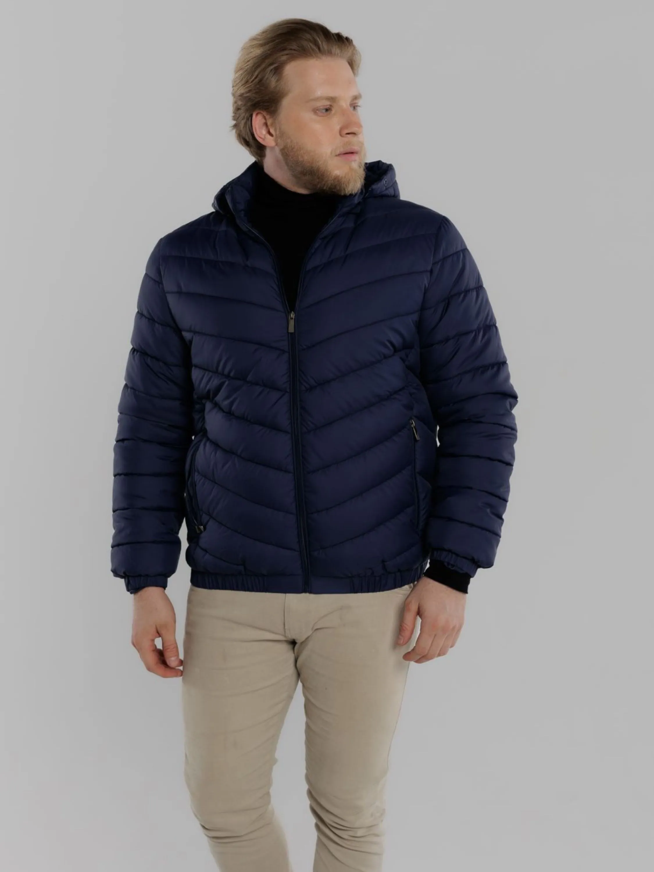 Jaqueta nylon forrada com toaca