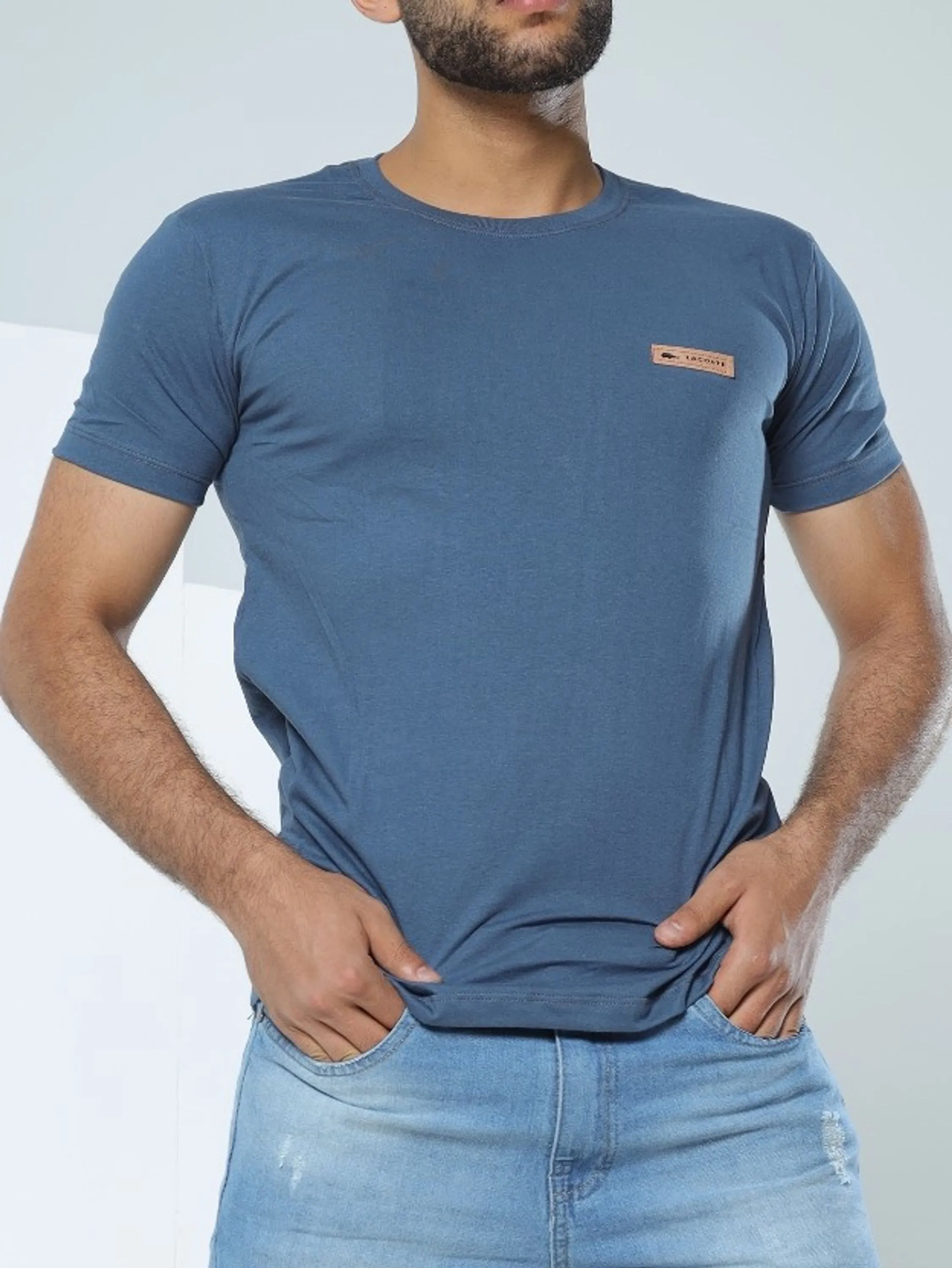 Camisa masculina básica de algodão