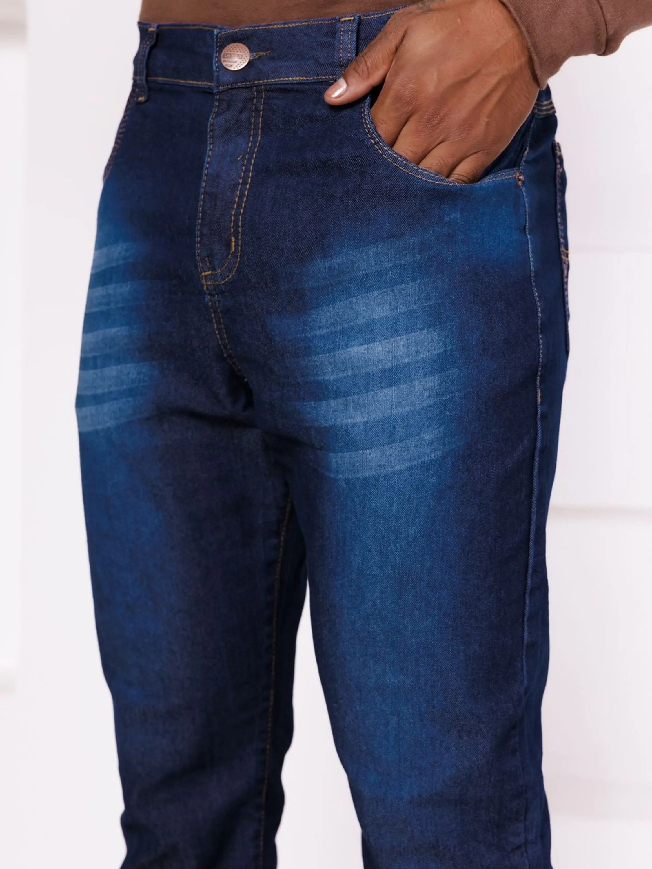 Calça jeans masculino com laycra