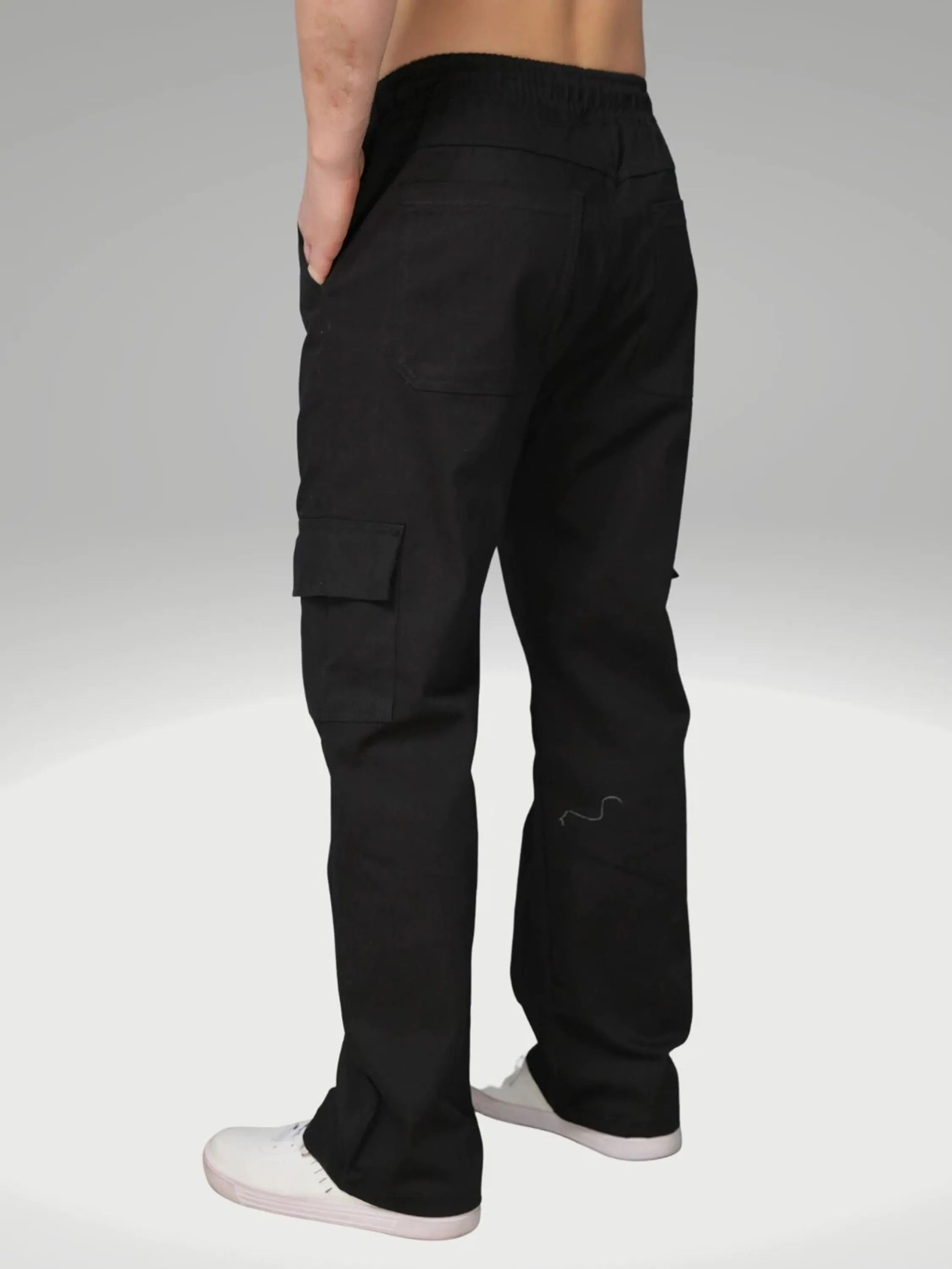Calça Cargo preta , Sarja