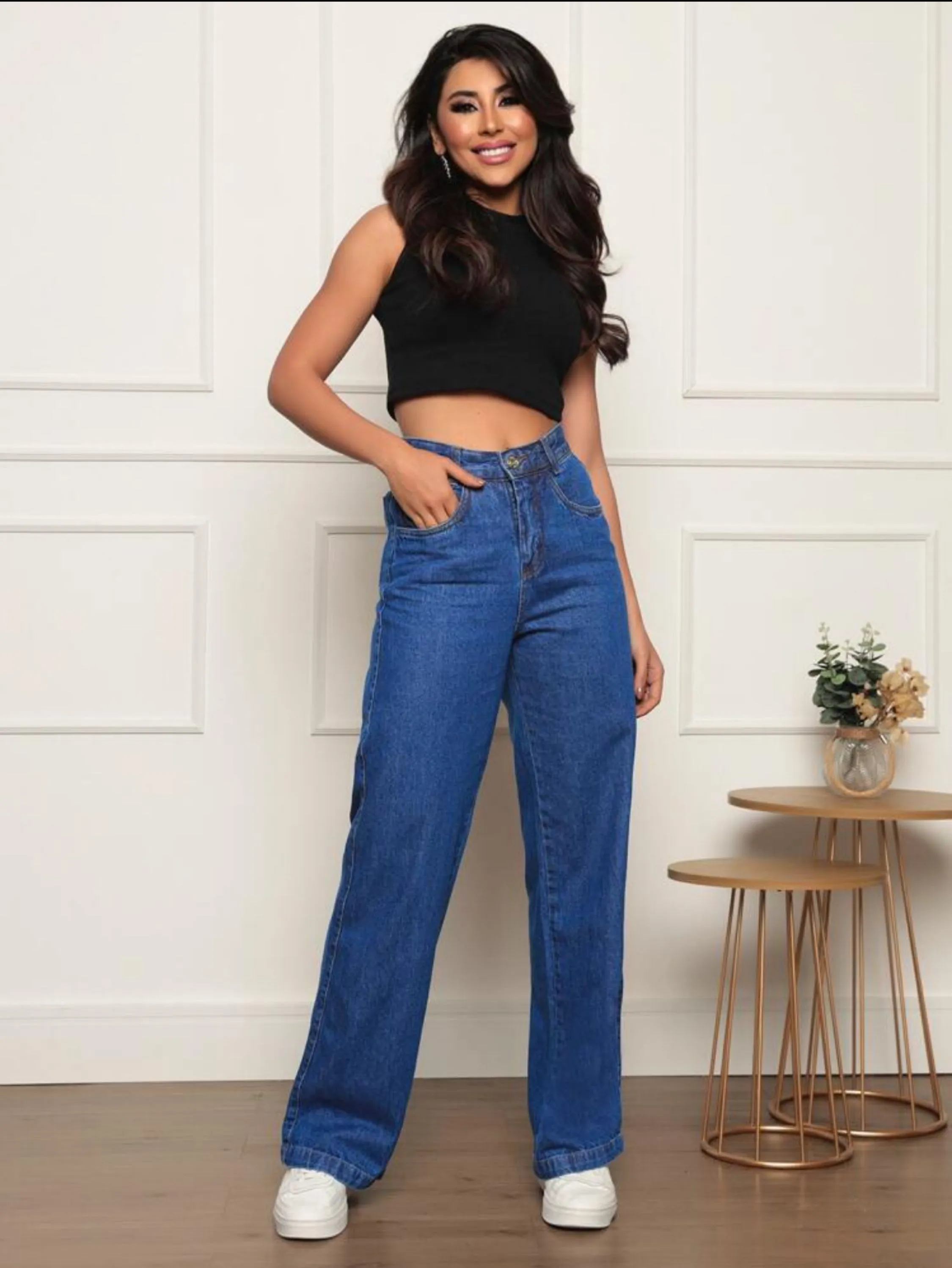 Calça jeans wide leg