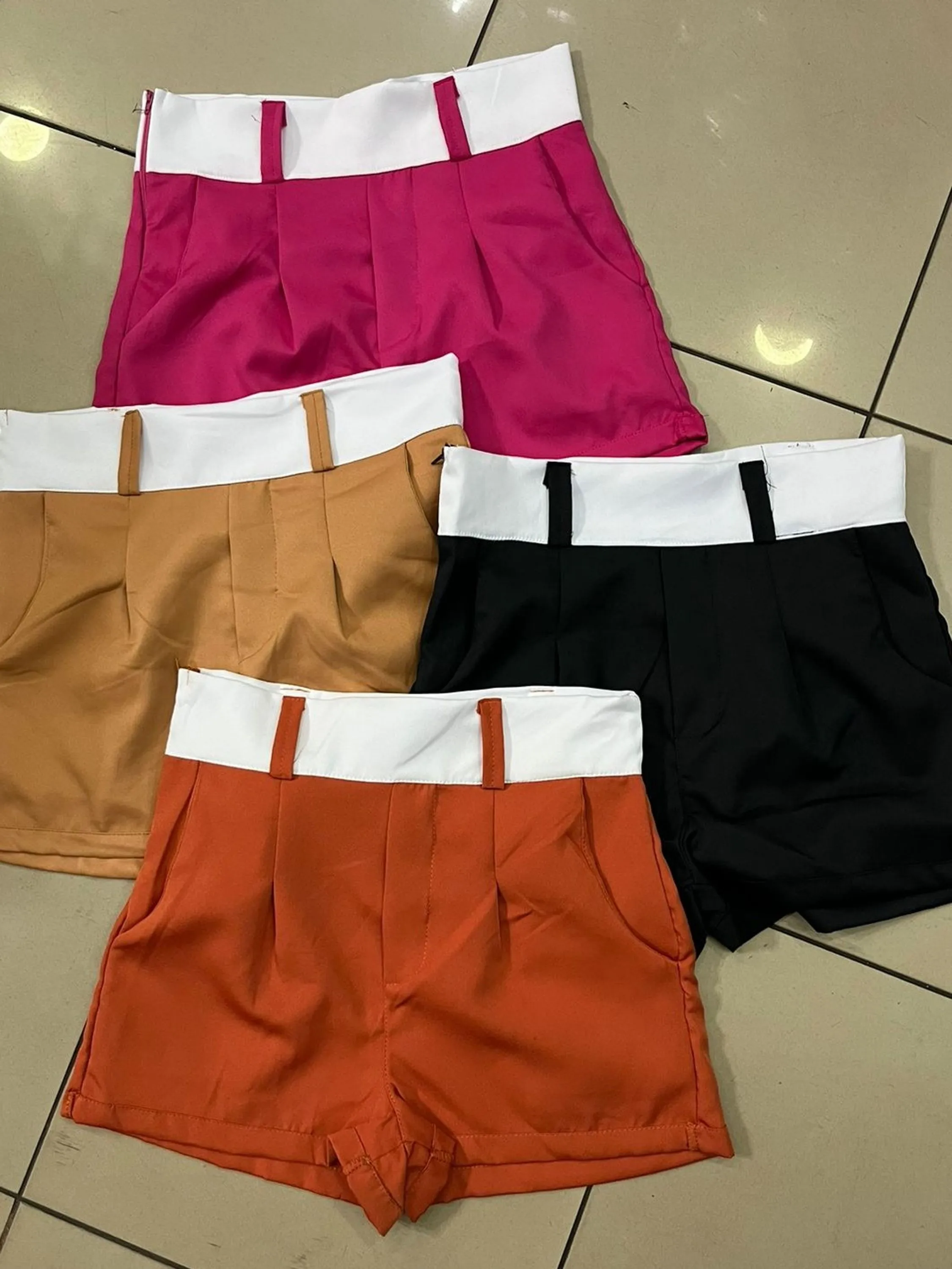 Kit 5 shorts Alfaiataria do M ao GG - Naluna Modas