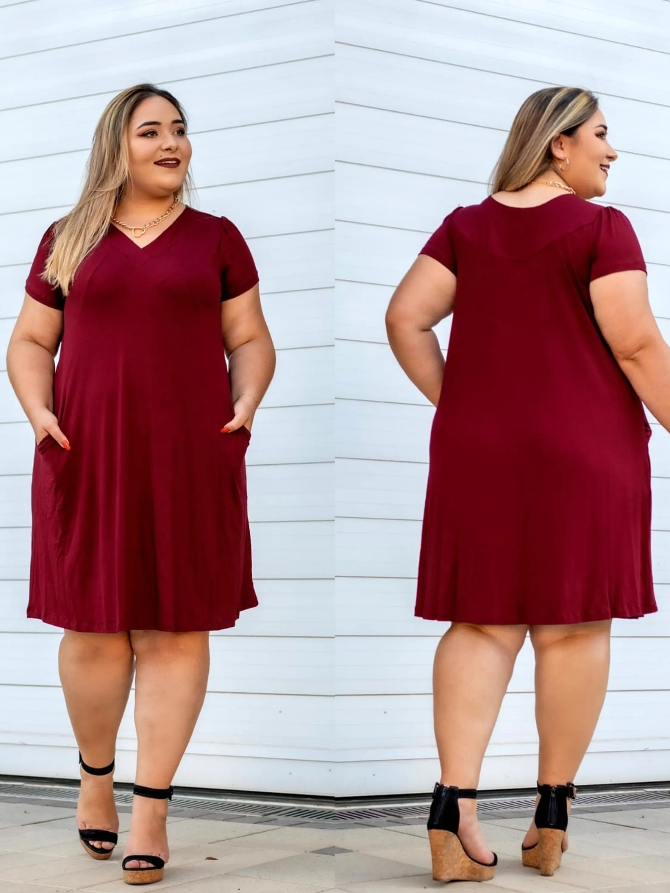 Vestido PLUS SIZE Julia (veste do 46 ao 50) - Naluna Modas