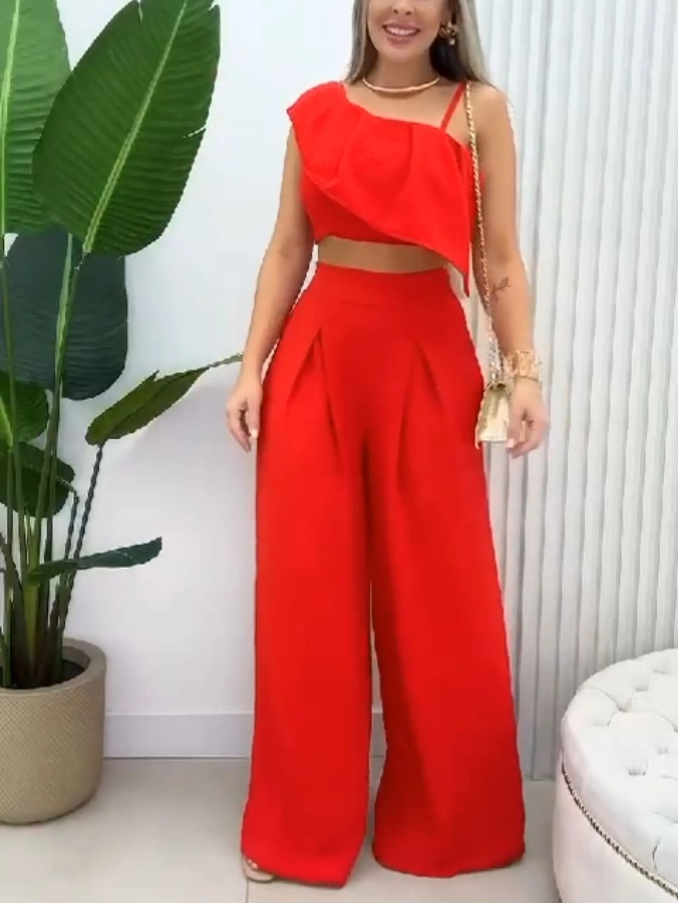 Conjunto Calça e Cropped com BOJO - Naluna Modas