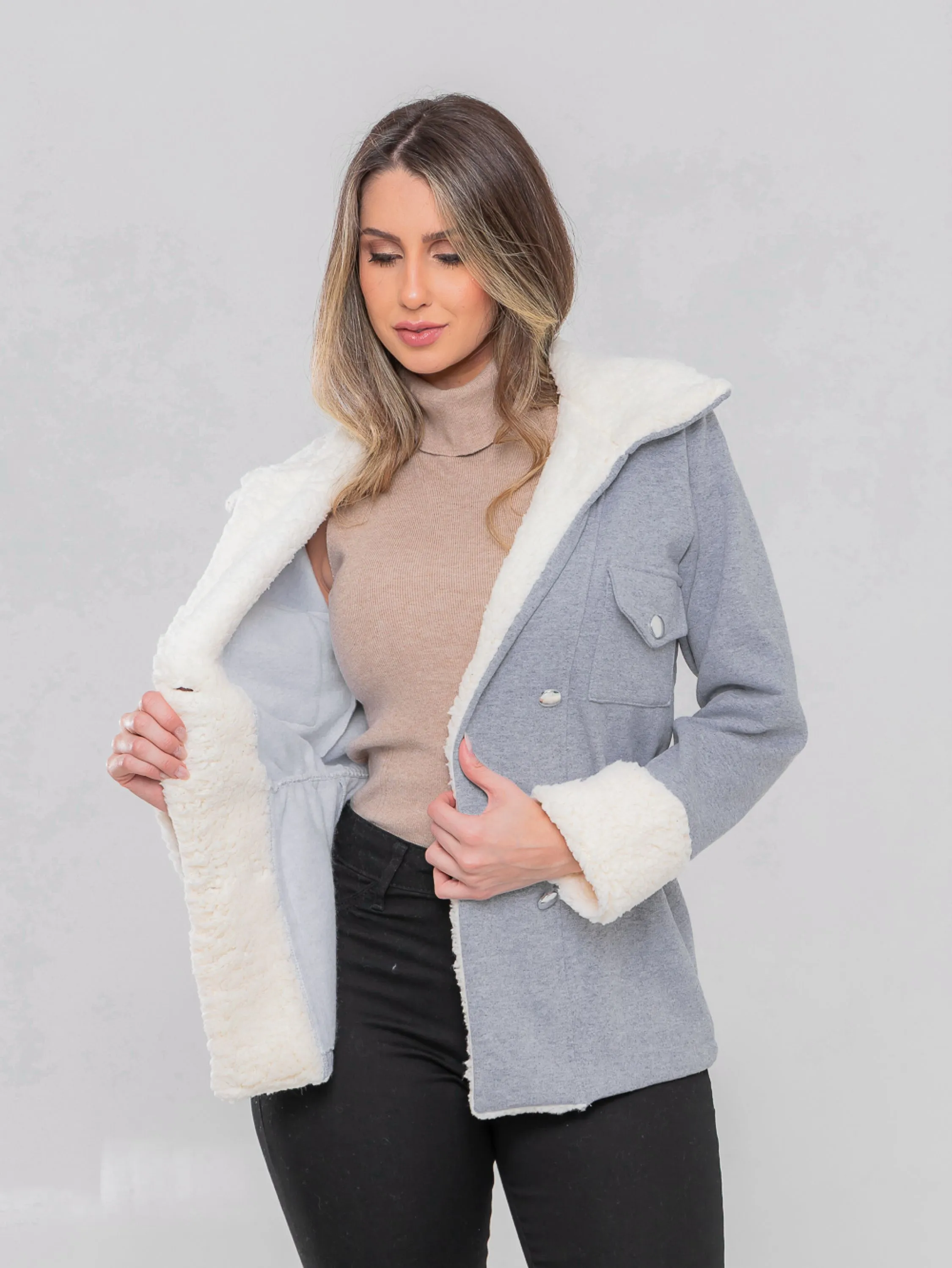 Casaco parka moletom