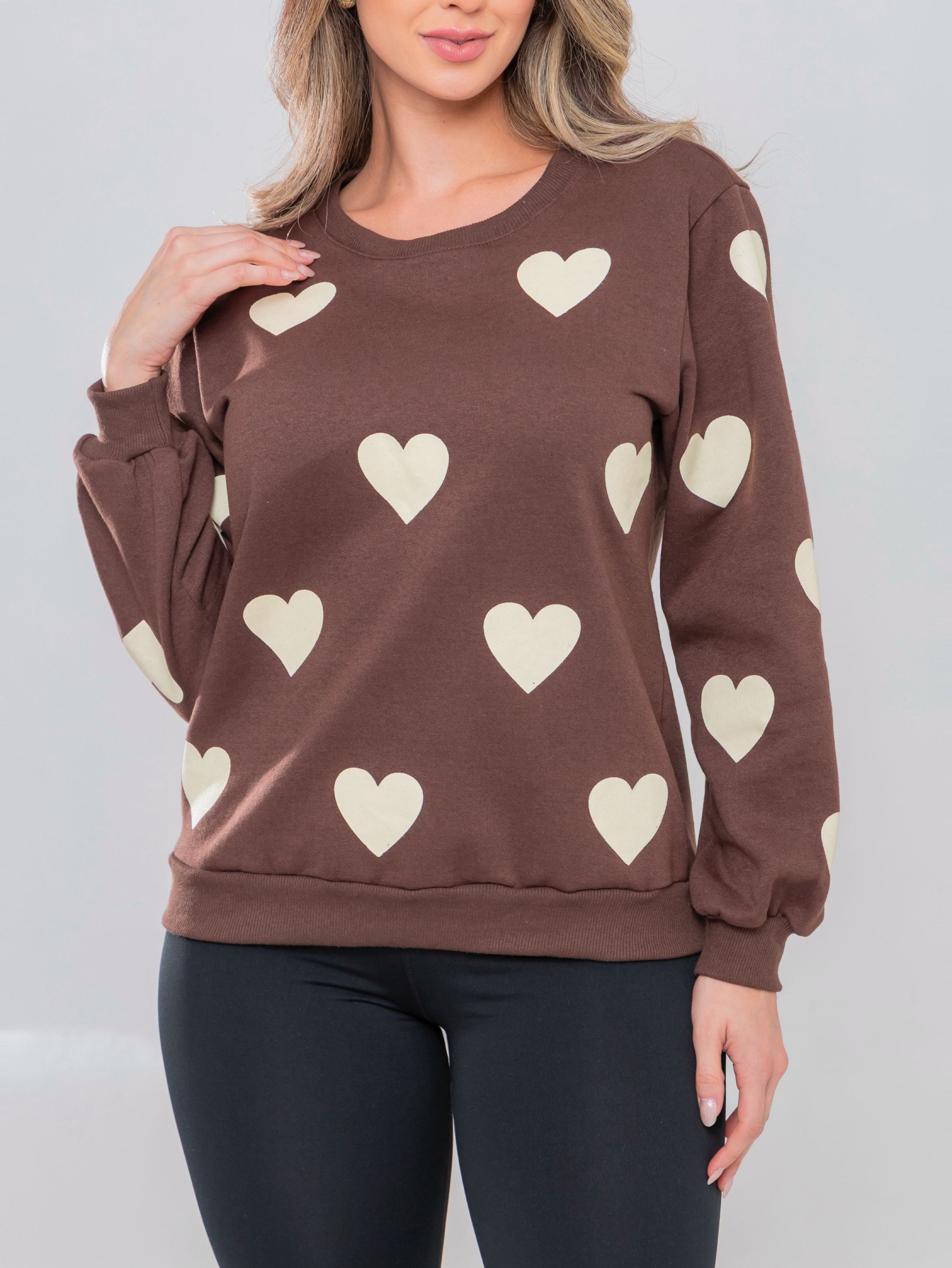 Casaco moletinho coração