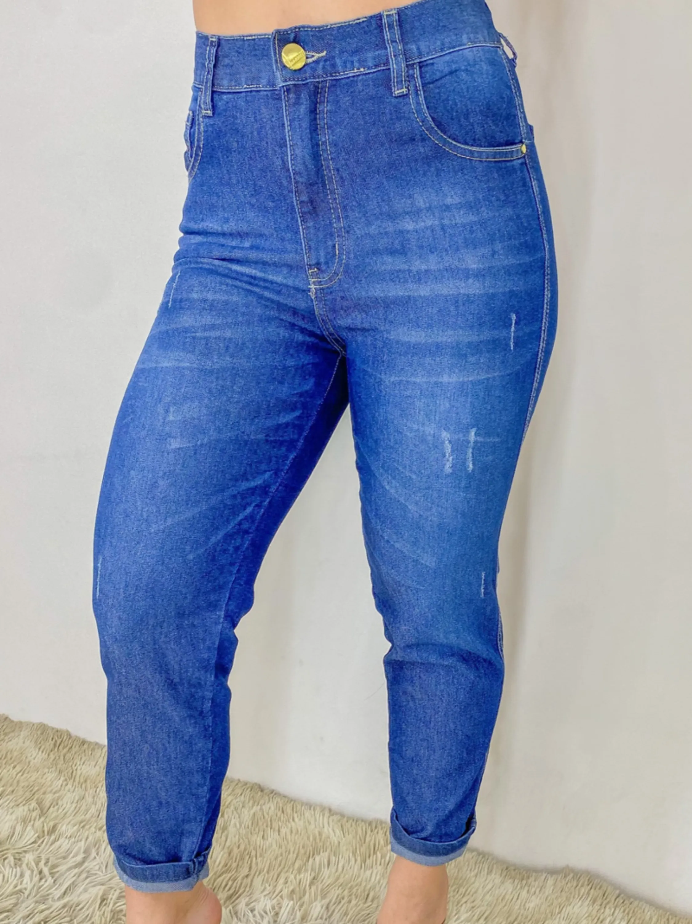 Calça Cigarrete Jeans Feminina