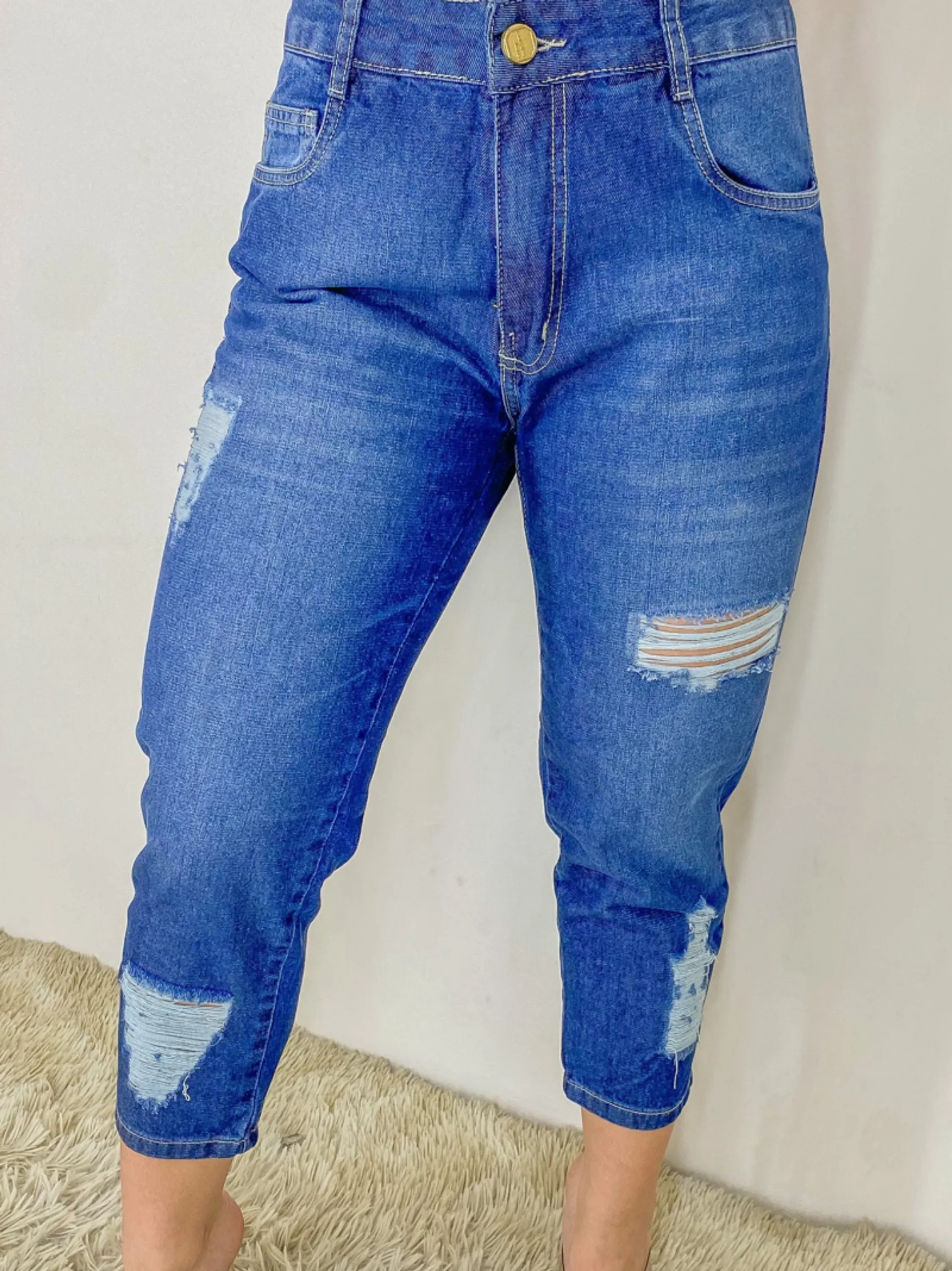 Calça Capri jeans