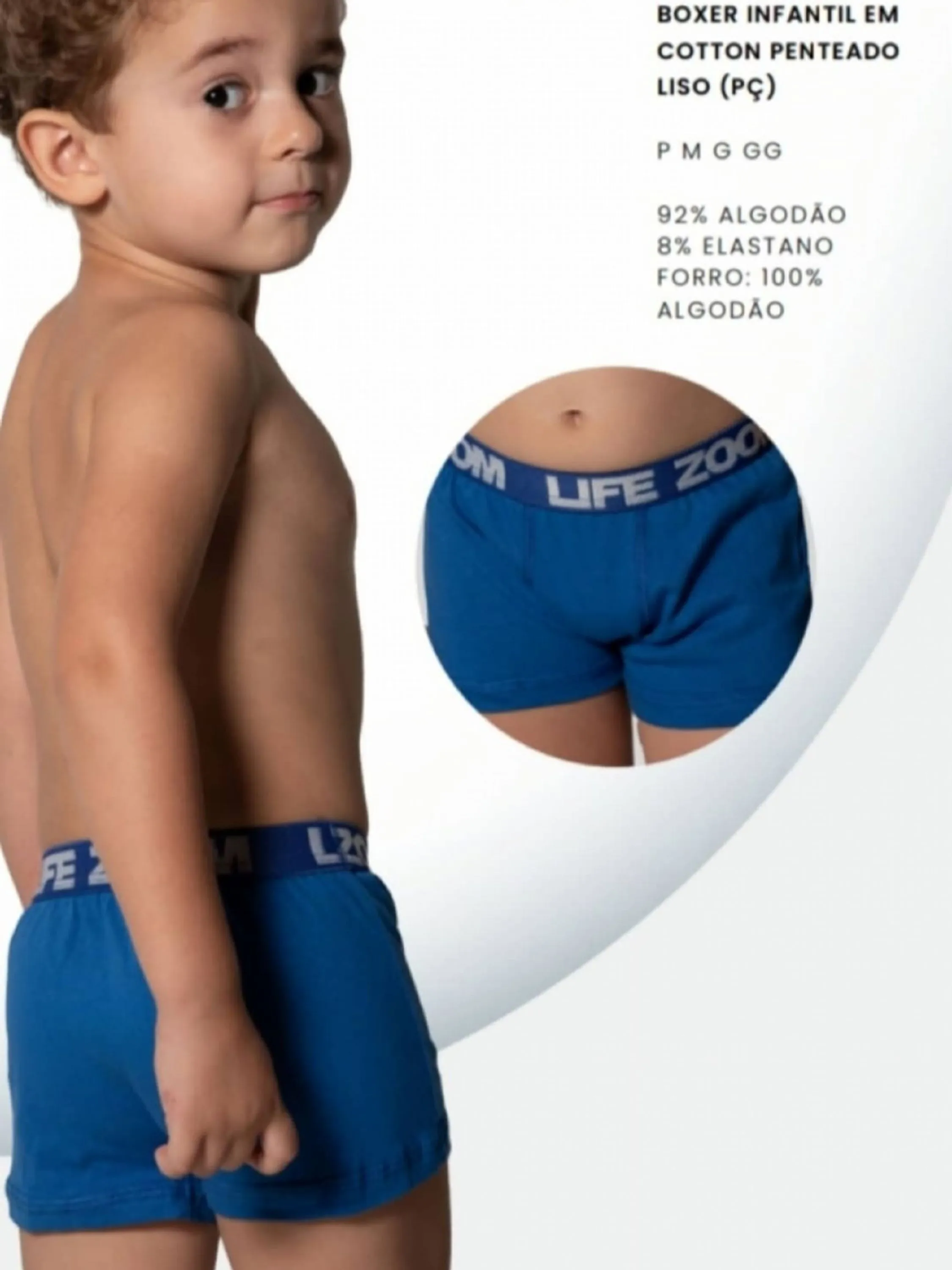 CUECA BOXER INFANTIL DE ALGODÃO