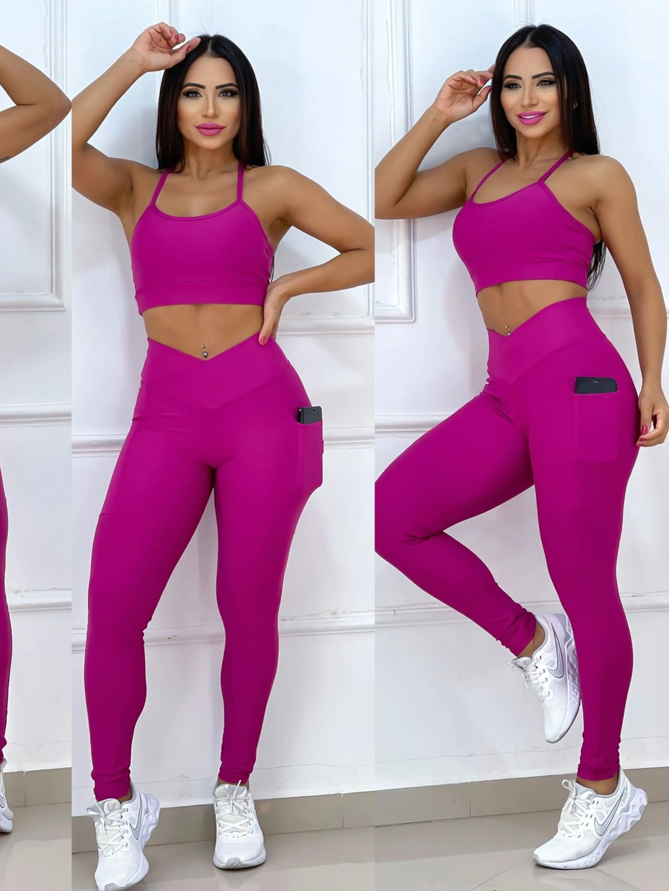 Conjunto de leg.c/bolso tecido poliamida