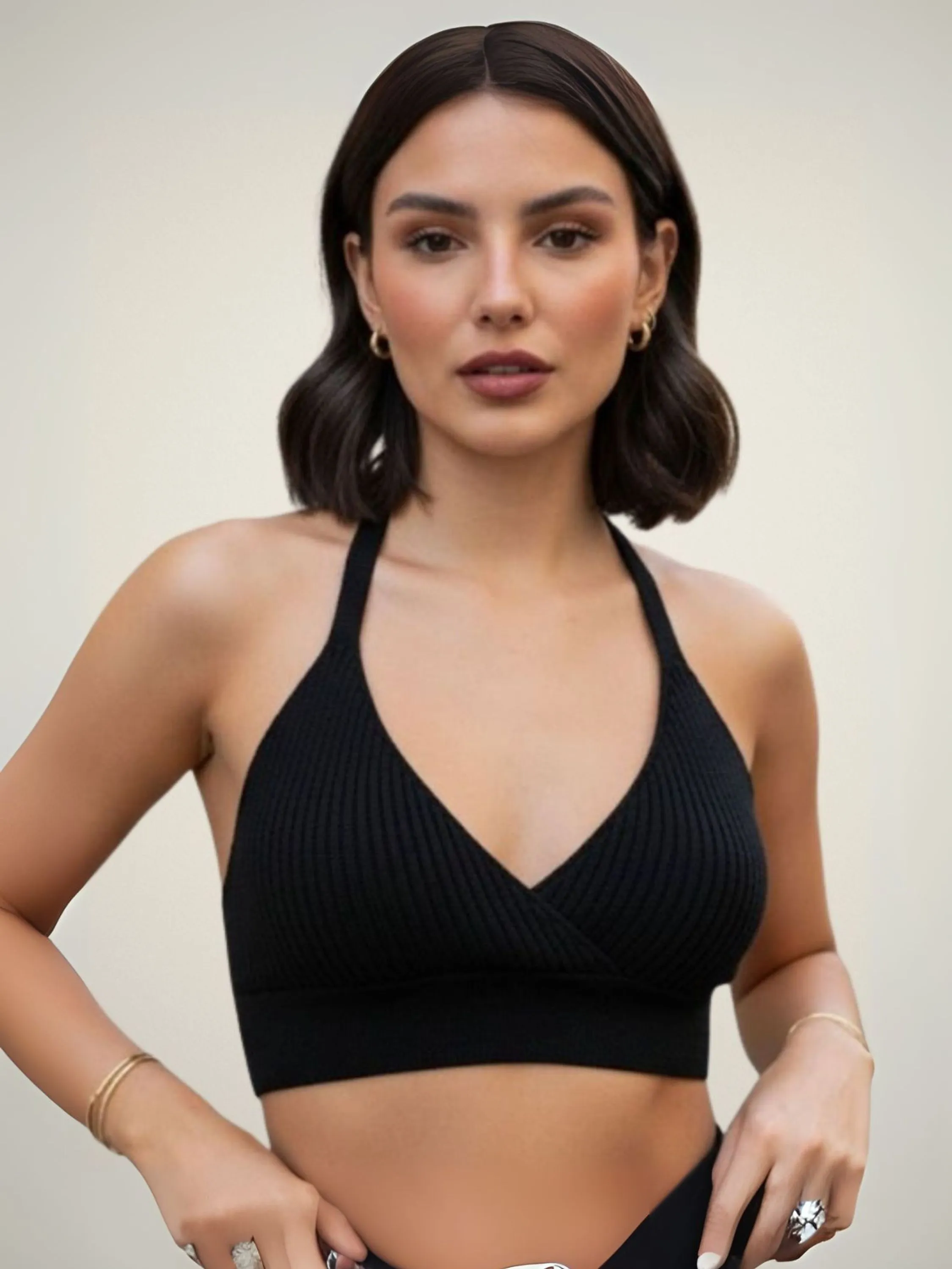 Top Tricot Modal Canelado Alça Fina