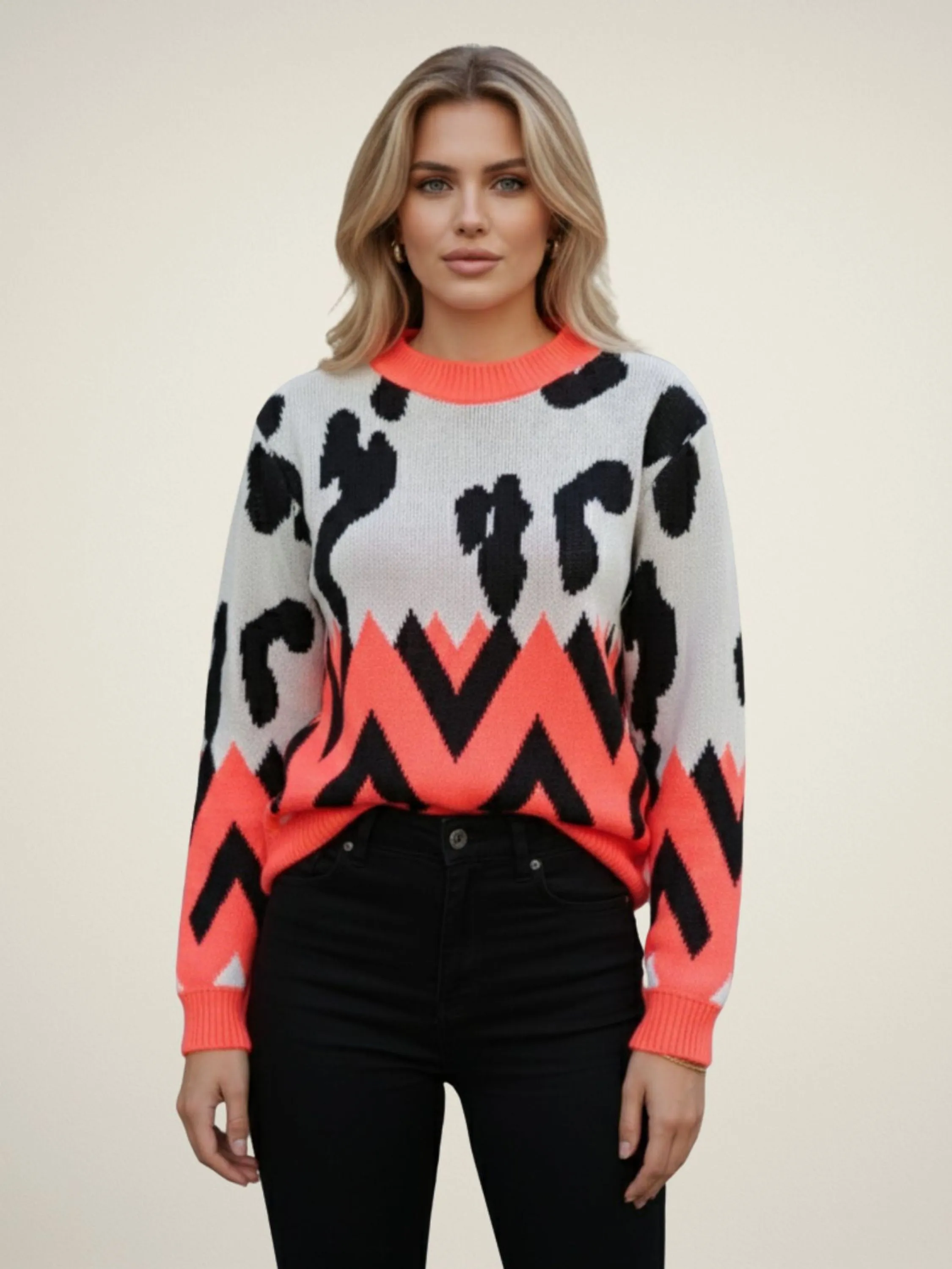 Blusa Tricot Manga Longa Símbolos
