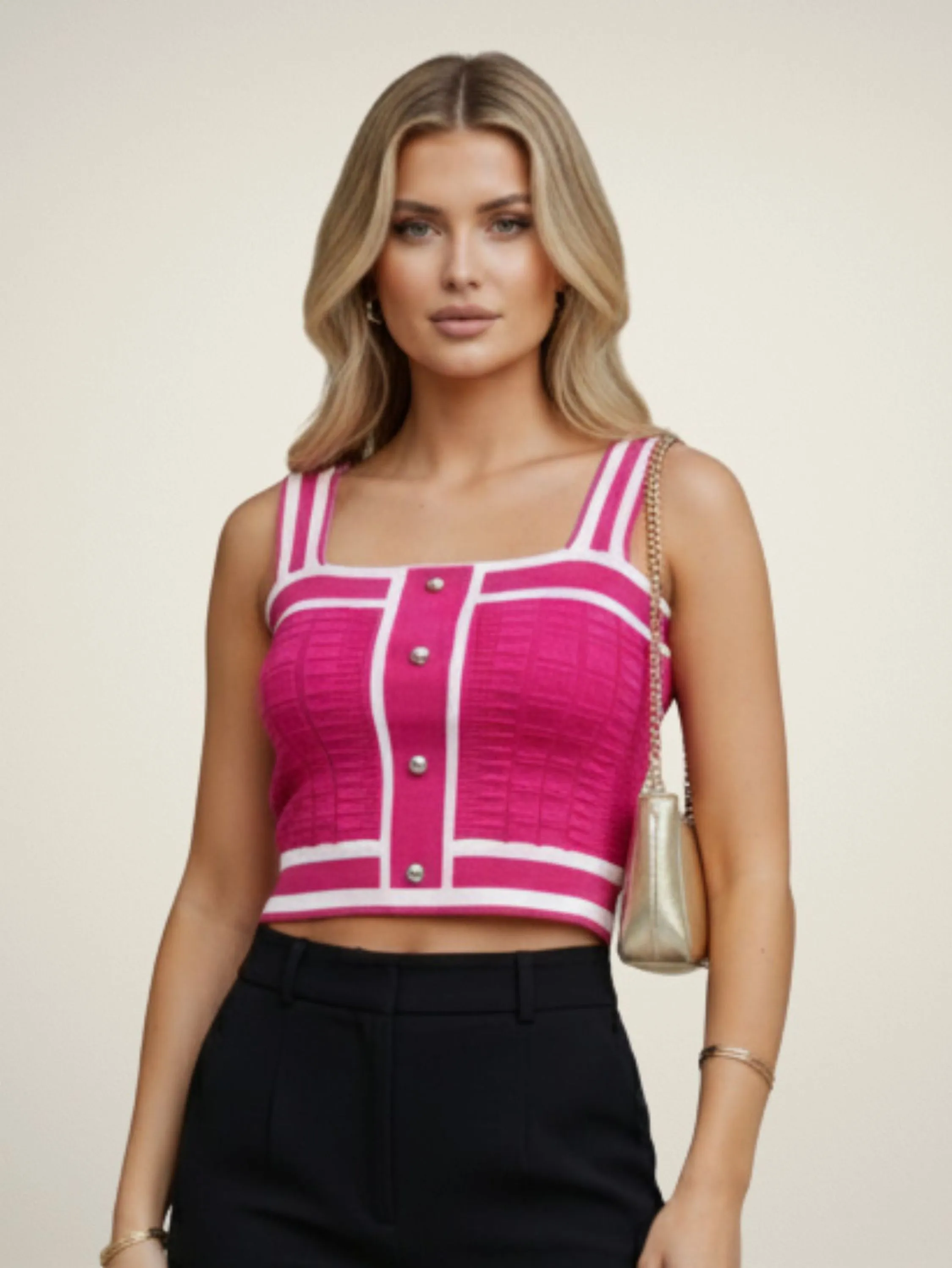 Cropped Tricot Modal Botões