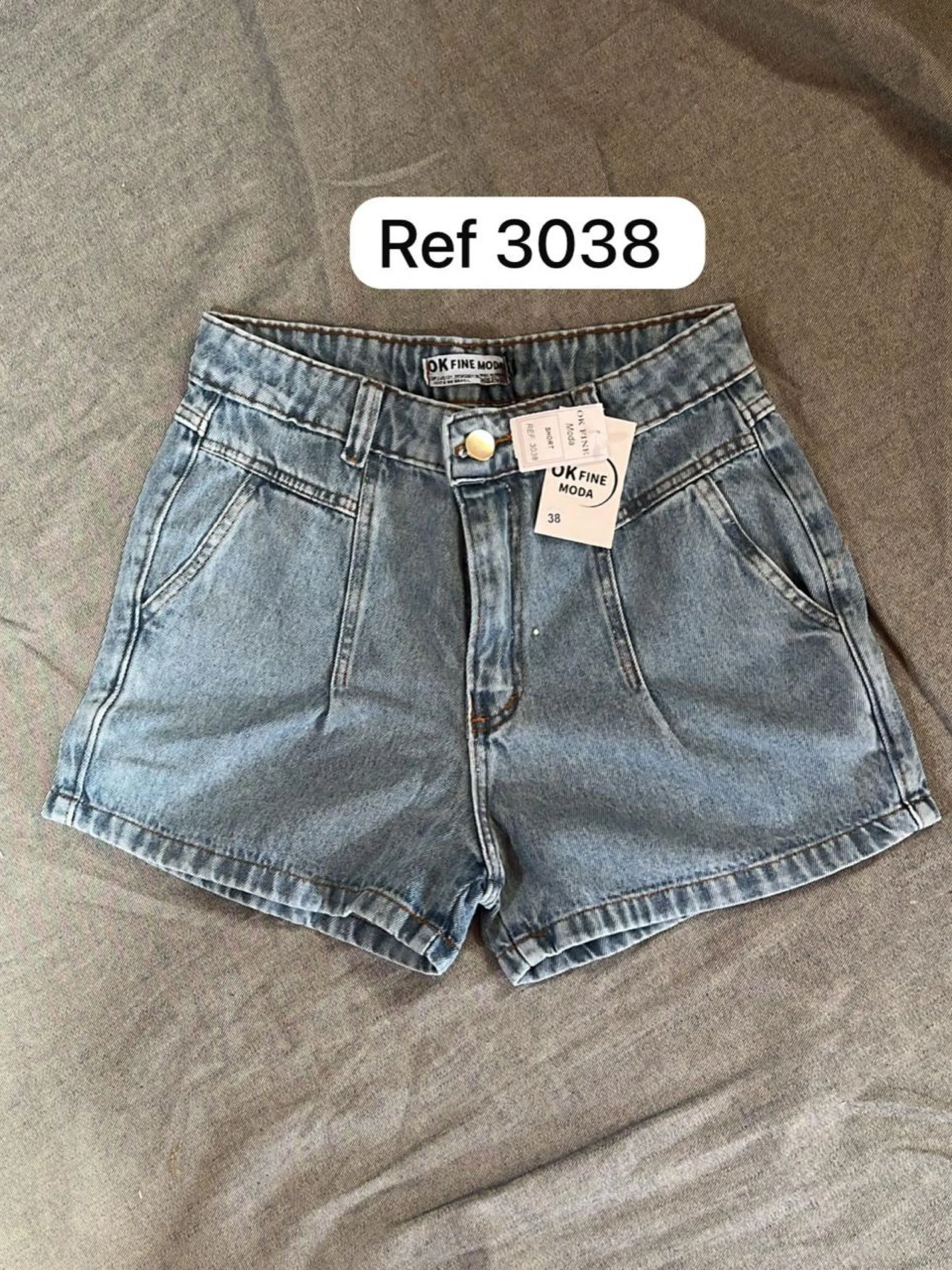 3038 shorts jeans rasgados feminino